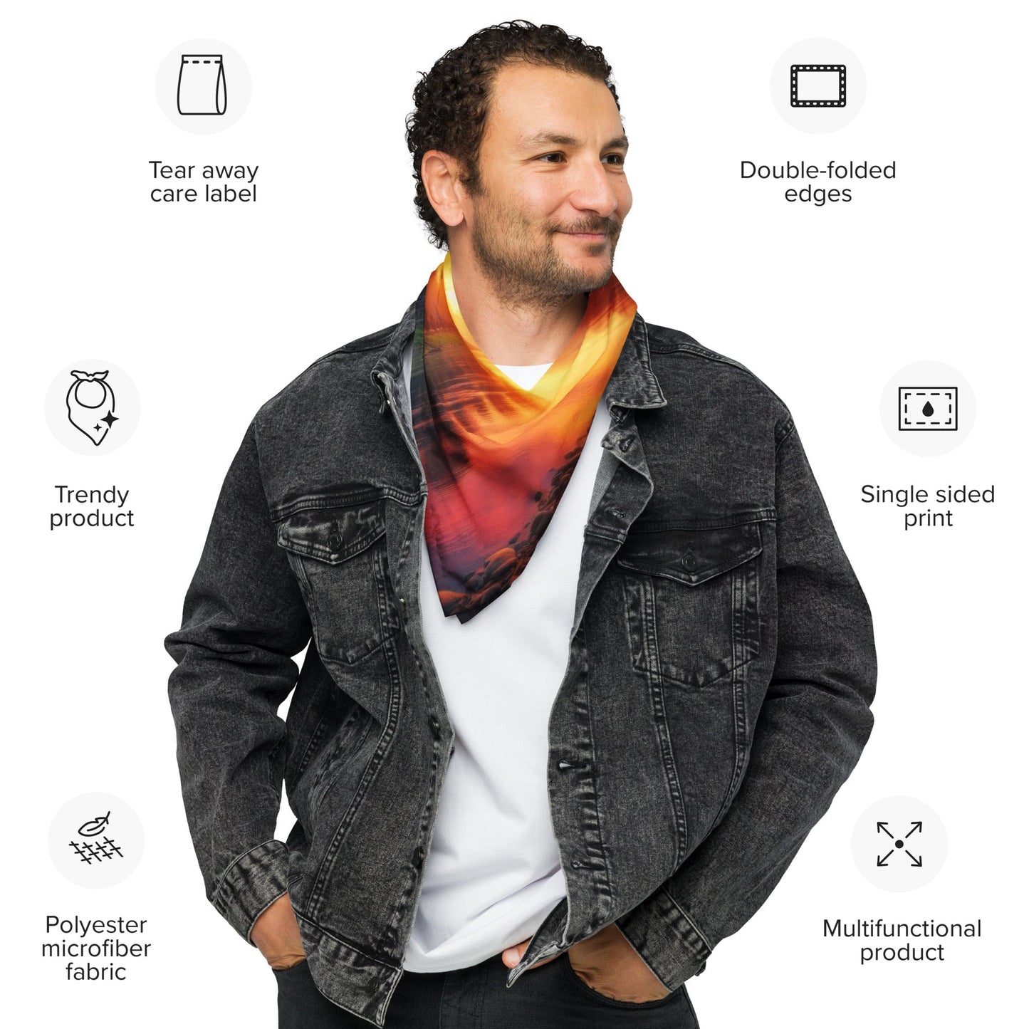 Tranquility All - over print bandana - Gregg Acini Adoree Designs - Bandana
