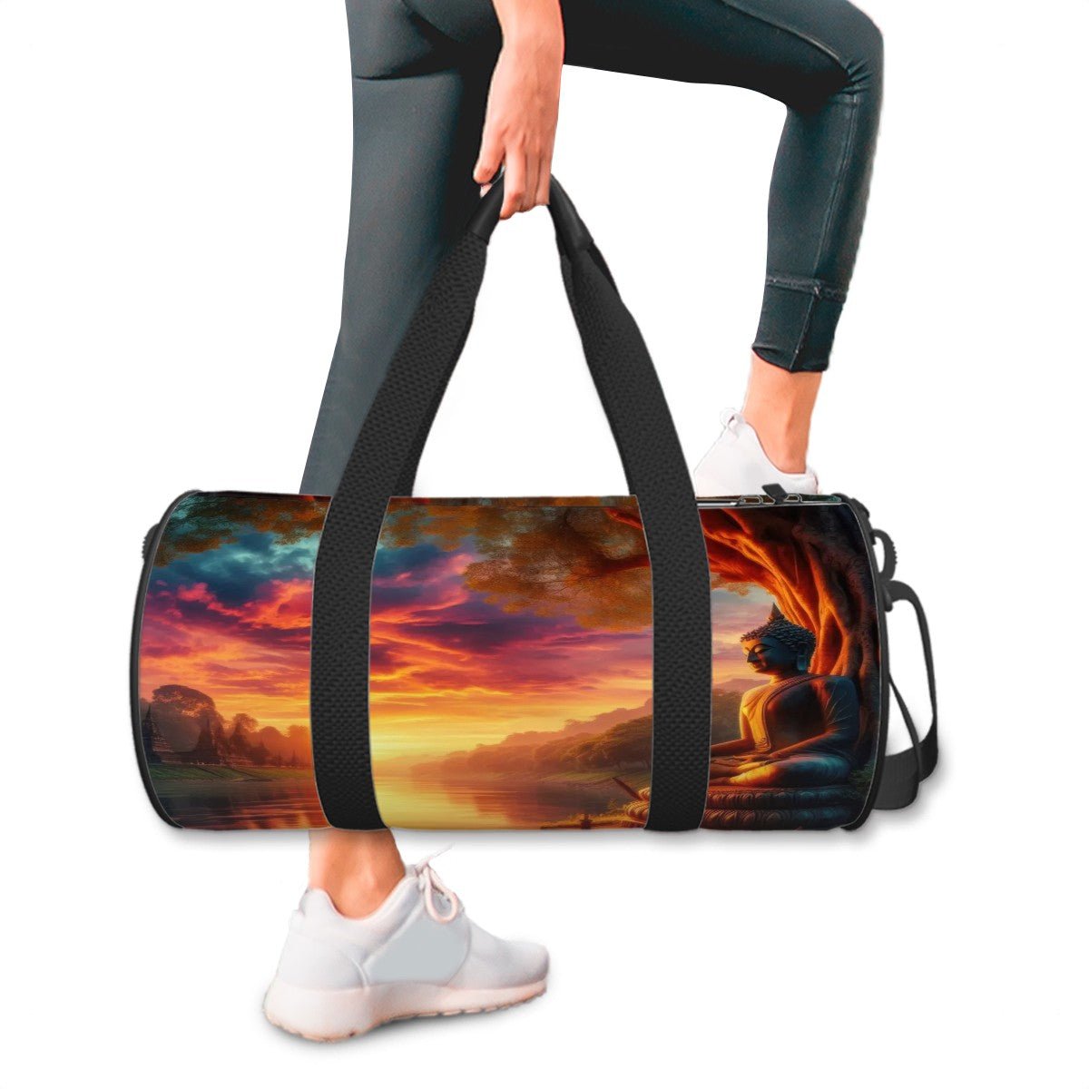 Tranquility Cylinder Duffel Bag Large Capacity - Gregg Acini Adoree Designs - Luggage
