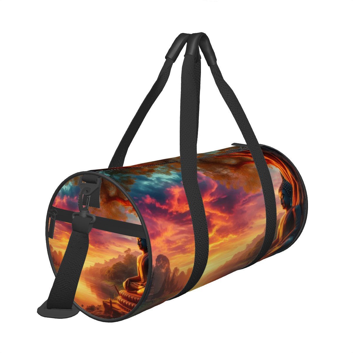 Tranquility Cylinder Duffel Bag Large Capacity - Gregg Acini Adoree Designs - Luggage