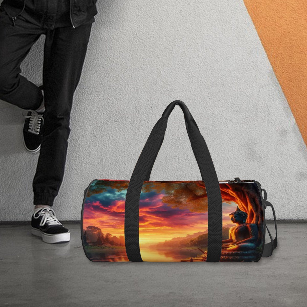 Tranquility Cylinder Duffel Bag Large Capacity - Gregg Acini Adoree Designs - Luggage