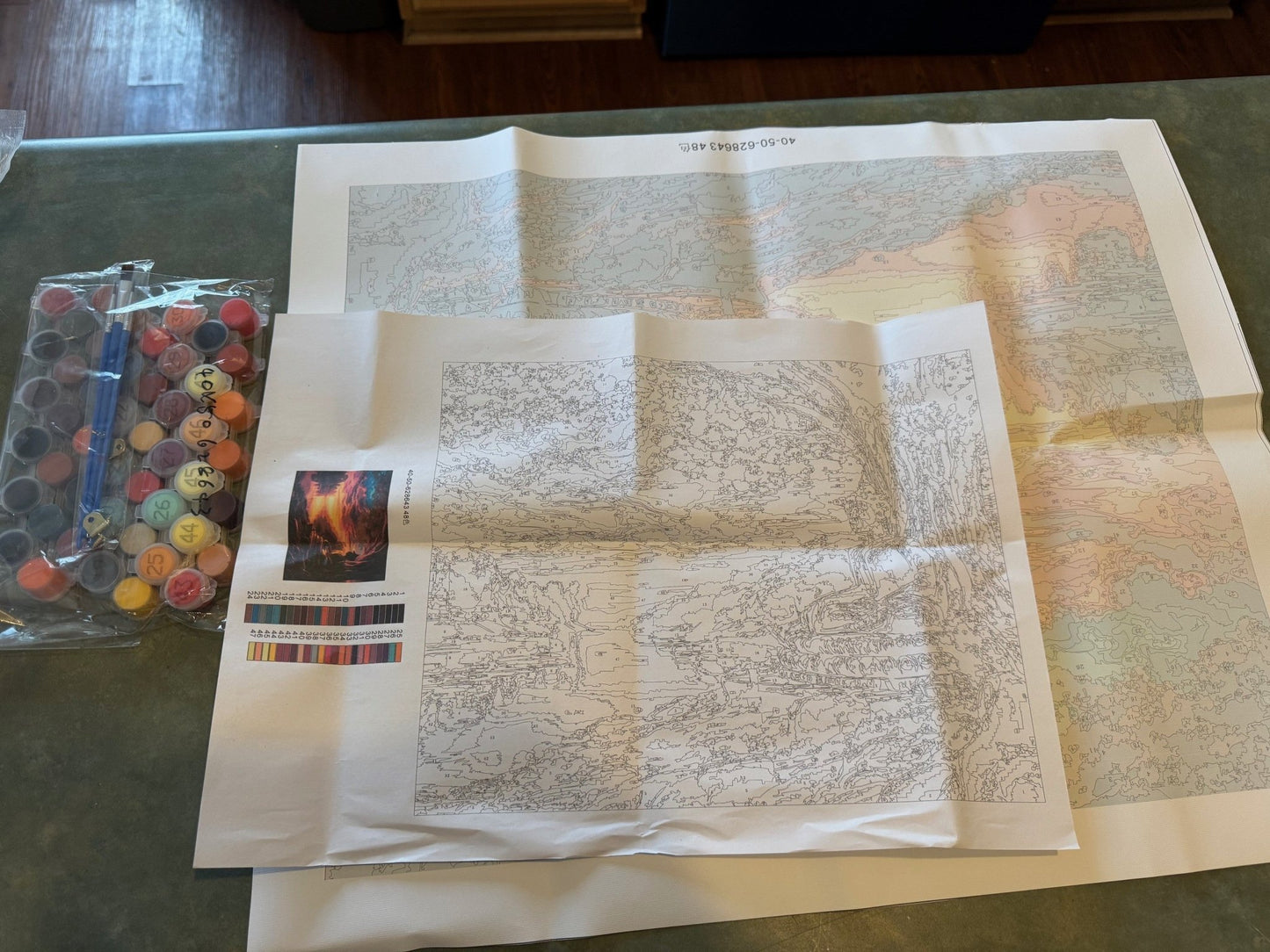 Tranquility Frameless Paint by Numbers Kit for Adults (Horizontal) - Gregg Acini Adoree Designs - Paint by Numbers