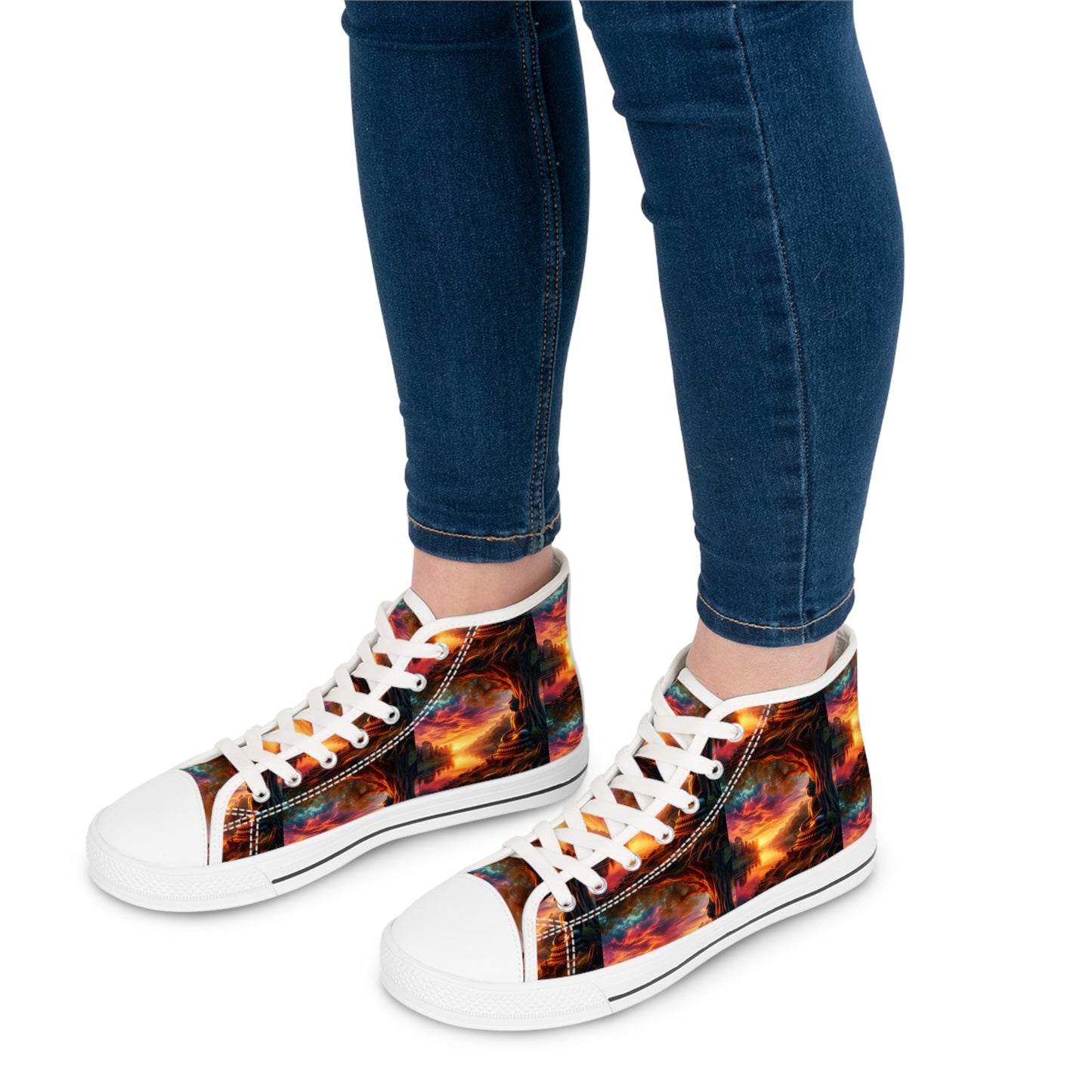 Tranquility High Top Sneakers for Women's Sizes - Gregg Acini Adoree Designs - Shoes