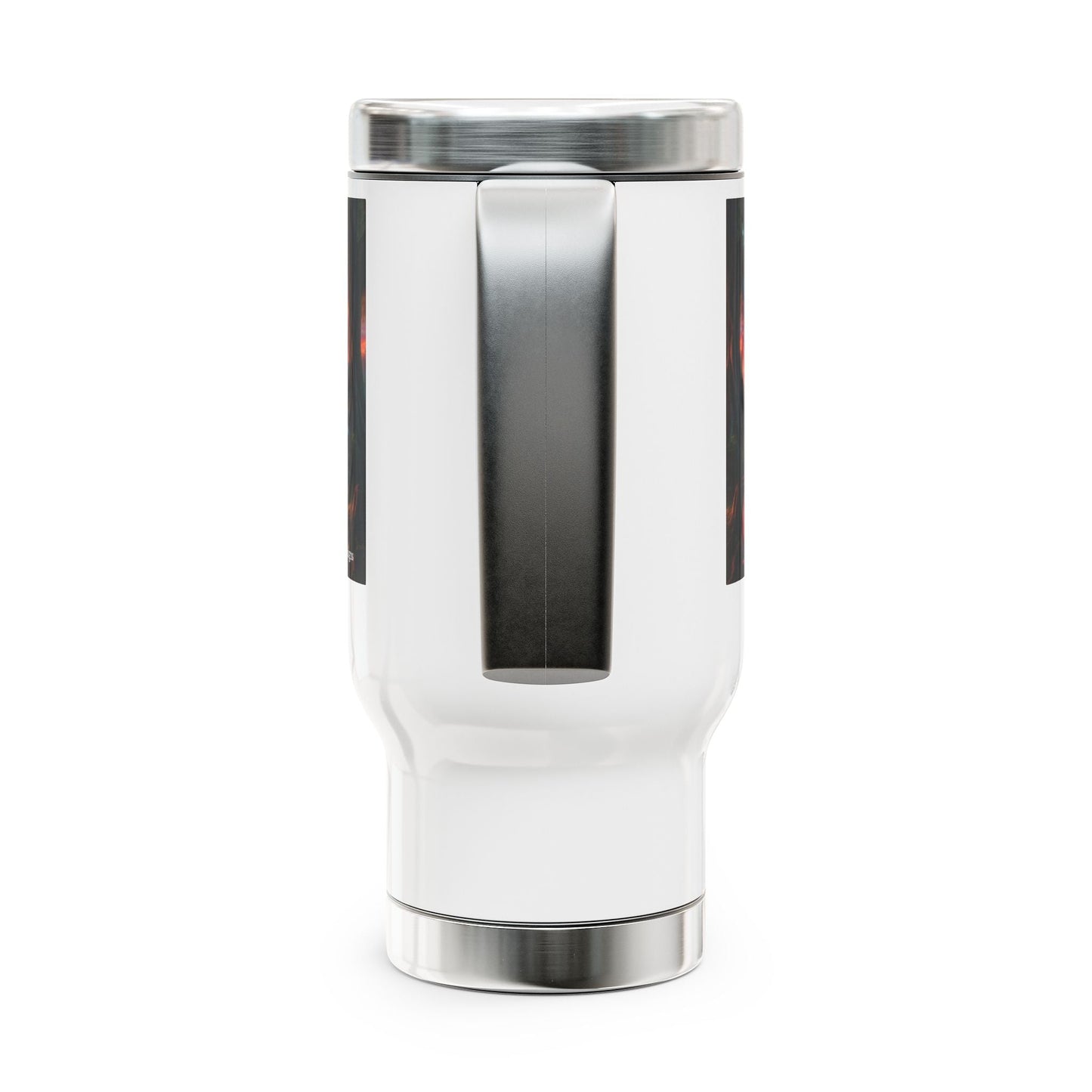 Tranquility Stainless Steel Travel Mug - 14oz Handle Design - Gregg Acini Adoree Designs - Mug