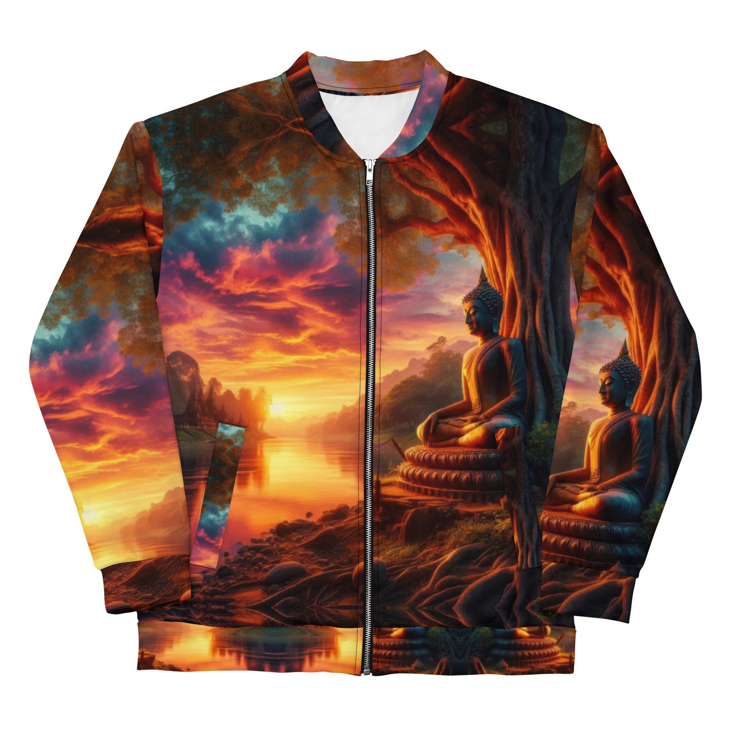 Tranquility Unisex Bomber Jacket by Gregg Acini Adoree Designs - Gregg Acini Adoree Designs - Bomber Jacket
