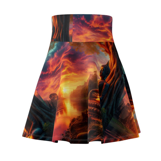 Tranquility Women's Skater Skirt - Meditation - Inspired Fashion - Gregg Acini Adoree Designs - Skirt
