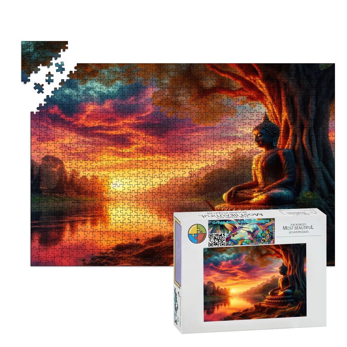 Tranquility Wooden Jigsaw Puzzles 1000 pcs (Horizontal) - Gregg Acini Adoree Designs - Jigsaw Puzzle