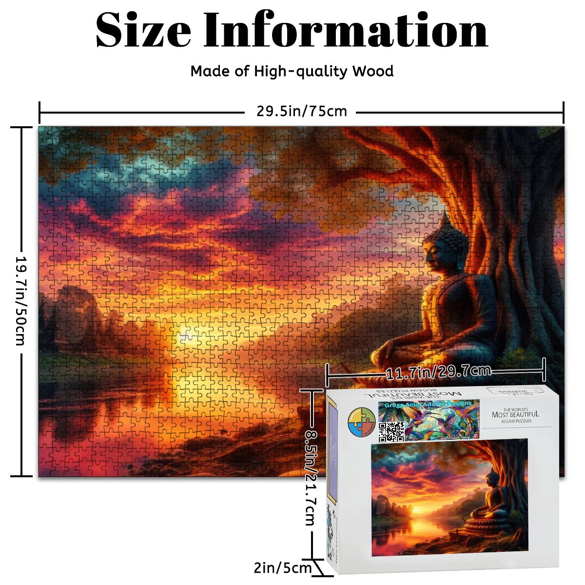 Tranquility Wooden Jigsaw Puzzles 1000 pcs (Horizontal) - Gregg Acini Adoree Designs - Jigsaw Puzzle