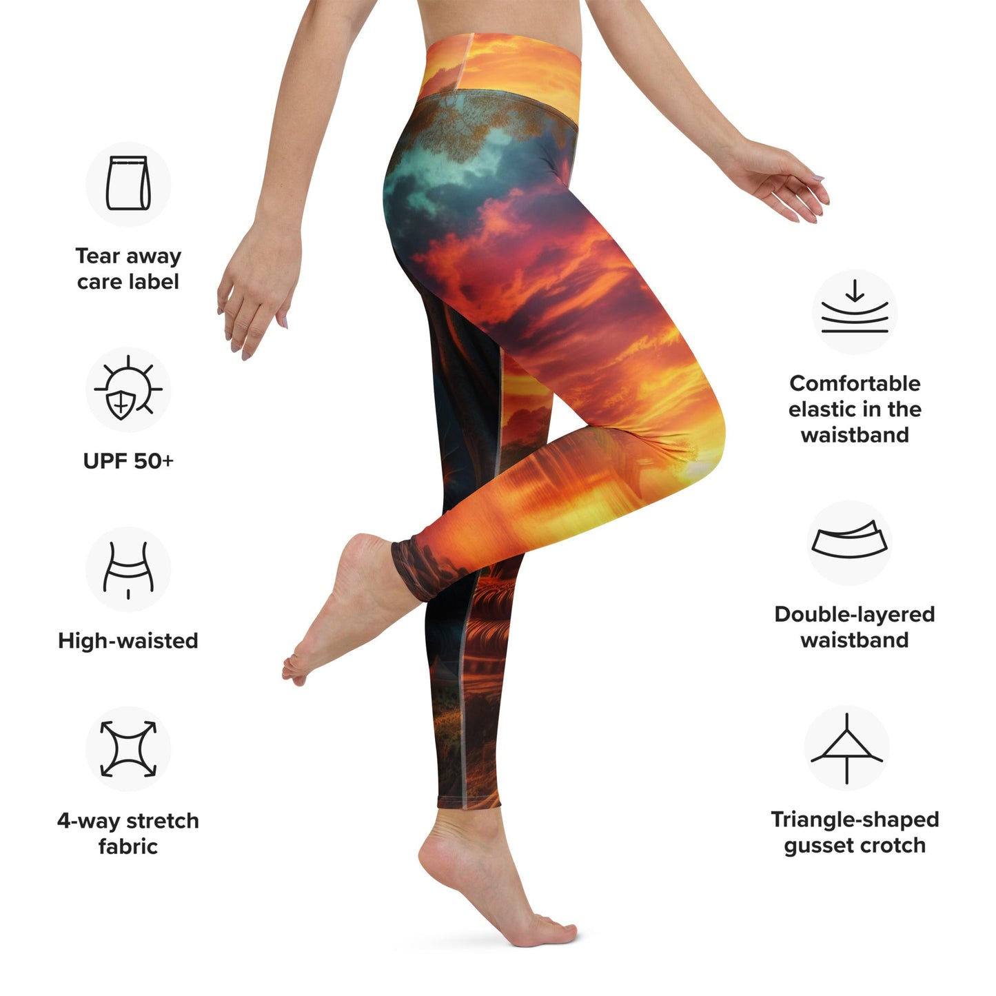 Tranquility Yoga Leggings - Gregg Acini Adoree Designs - Leggings
