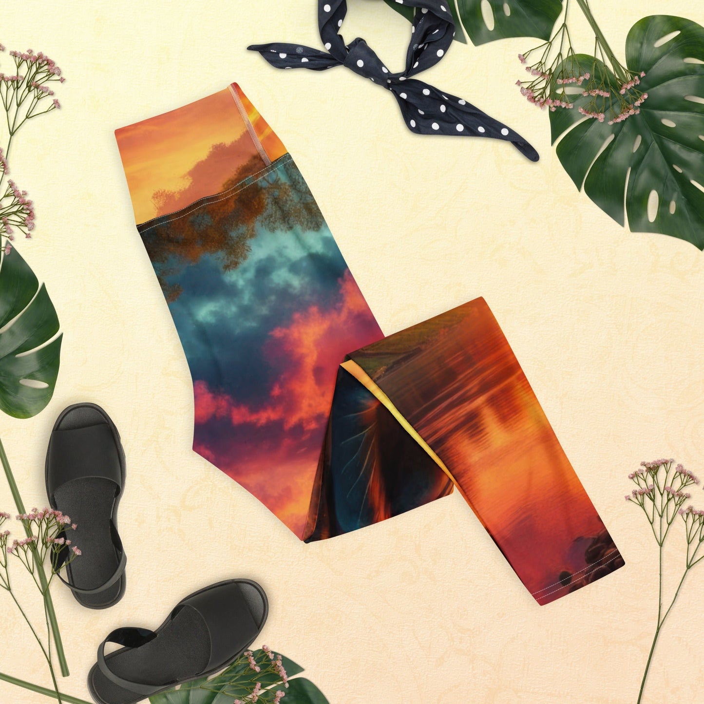 Tranquility Yoga Leggings - Gregg Acini Adoree Designs - Leggings