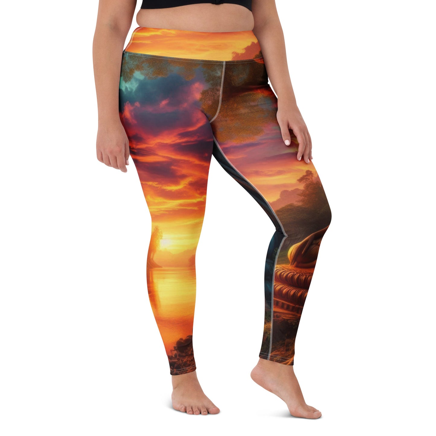 Tranquility Yoga Leggings - Gregg Acini Adoree Designs - Leggings