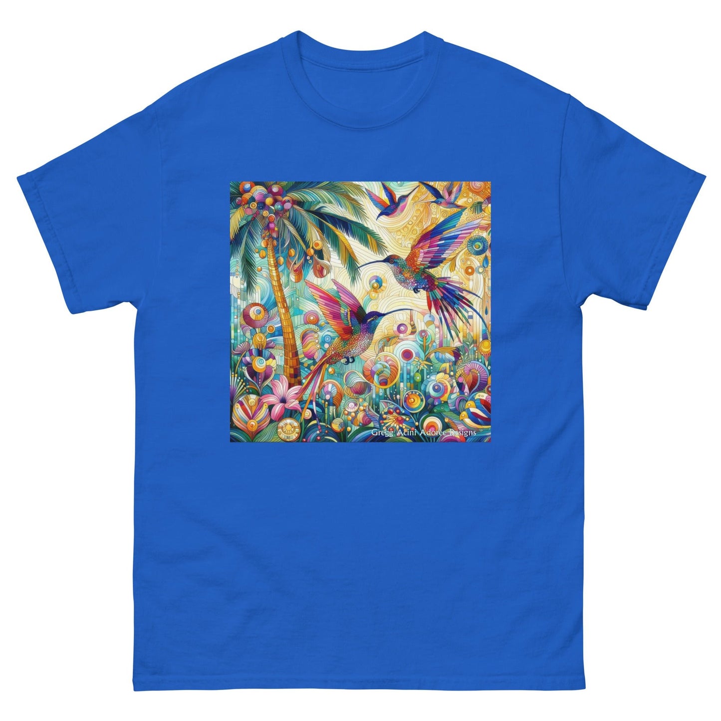 Tropical Hummingbirds Unisex classic tee by Gregg Acini Adoree Designs - Gregg Acini Adoree Designs - Tee Shirt