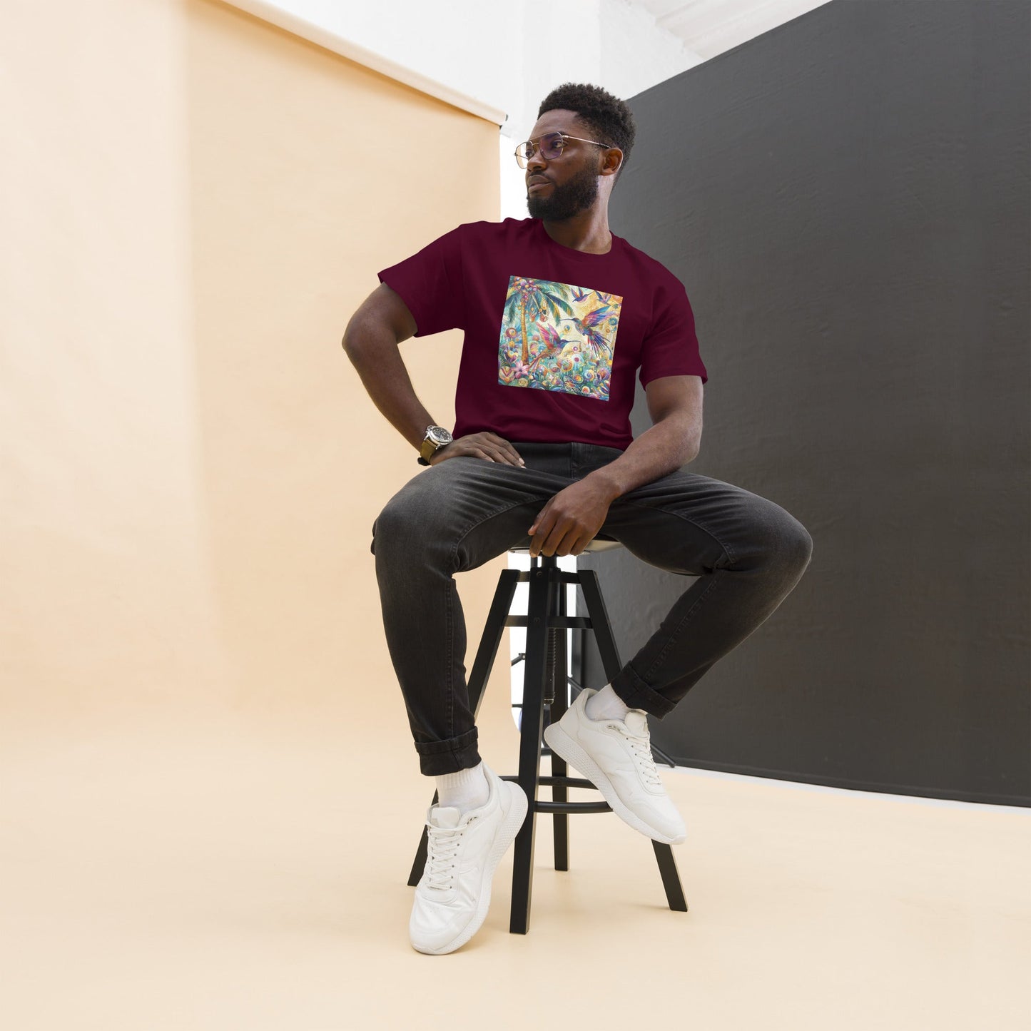 Tropical Hummingbirds Unisex classic tee by Gregg Acini Adoree Designs - Gregg Acini Adoree Designs - Tee Shirt
