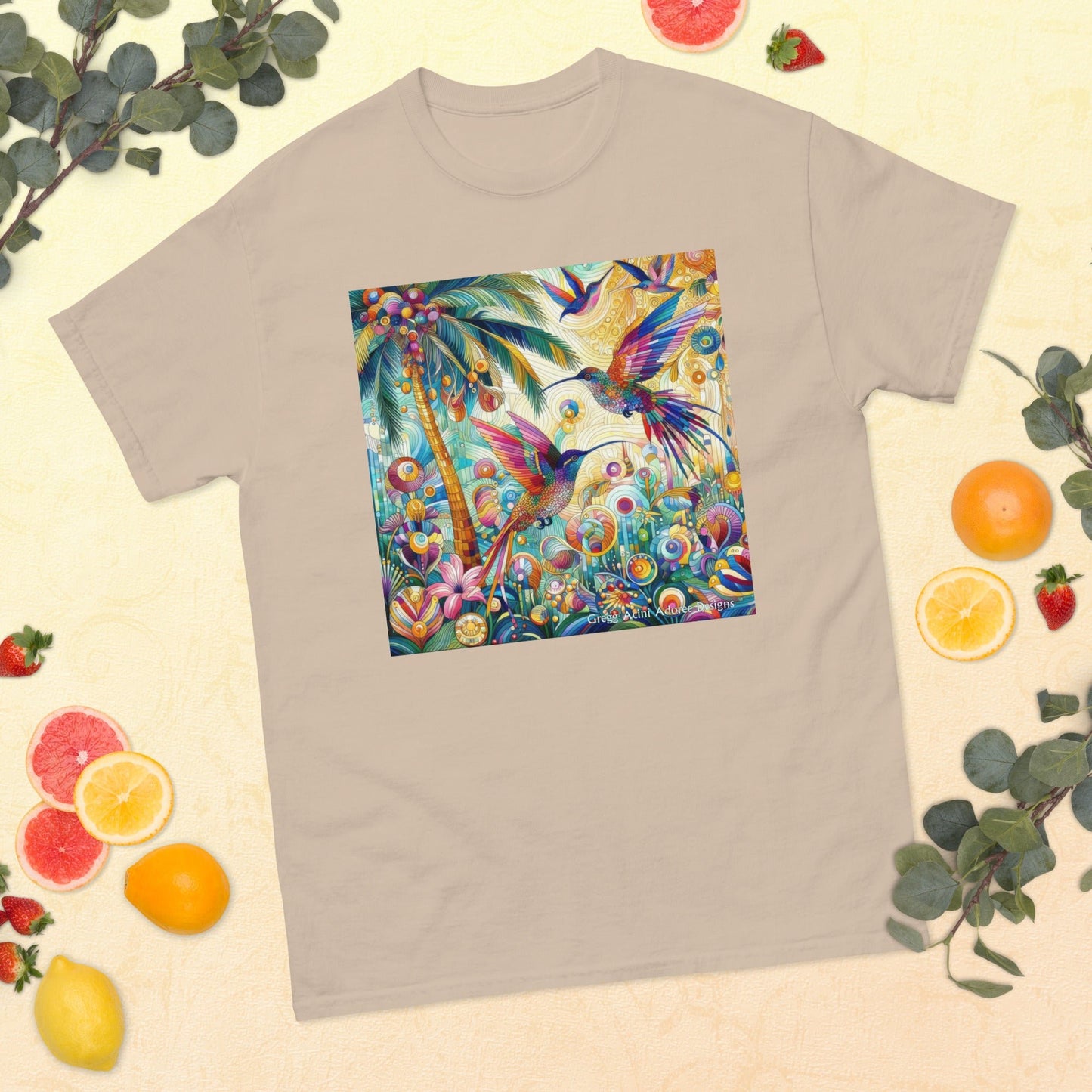 Tropical Hummingbirds Unisex classic tee by Gregg Acini Adoree Designs - Gregg Acini Adoree Designs - Tee Shirt