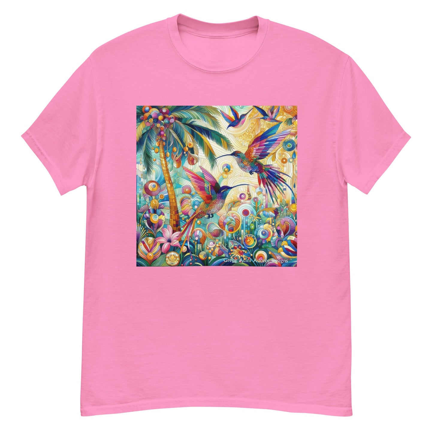Tropical Hummingbirds Unisex classic tee by Gregg Acini Adoree Designs - Gregg Acini Adoree Designs - Tee Shirt