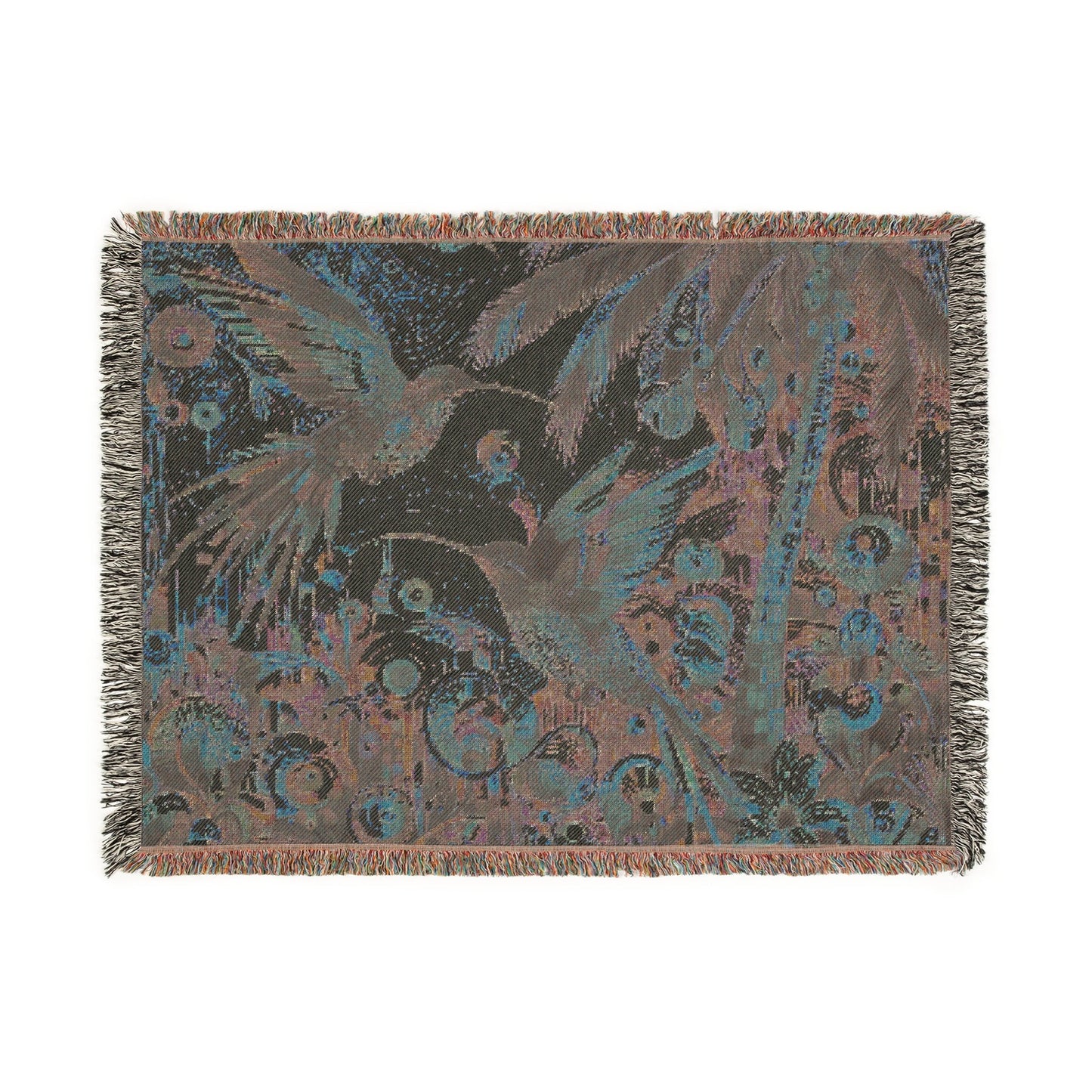 Tropical Hummingbirds Woven Blanket - Cozy Home Décor for Nature Lovers - Gregg Acini Adoree Designs - Blanket