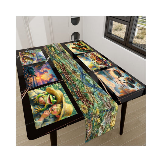 Turtles and Frogs Table Runner Placemat Set 7 Pieces - Gregg Acini Adoree Designs - Placemat