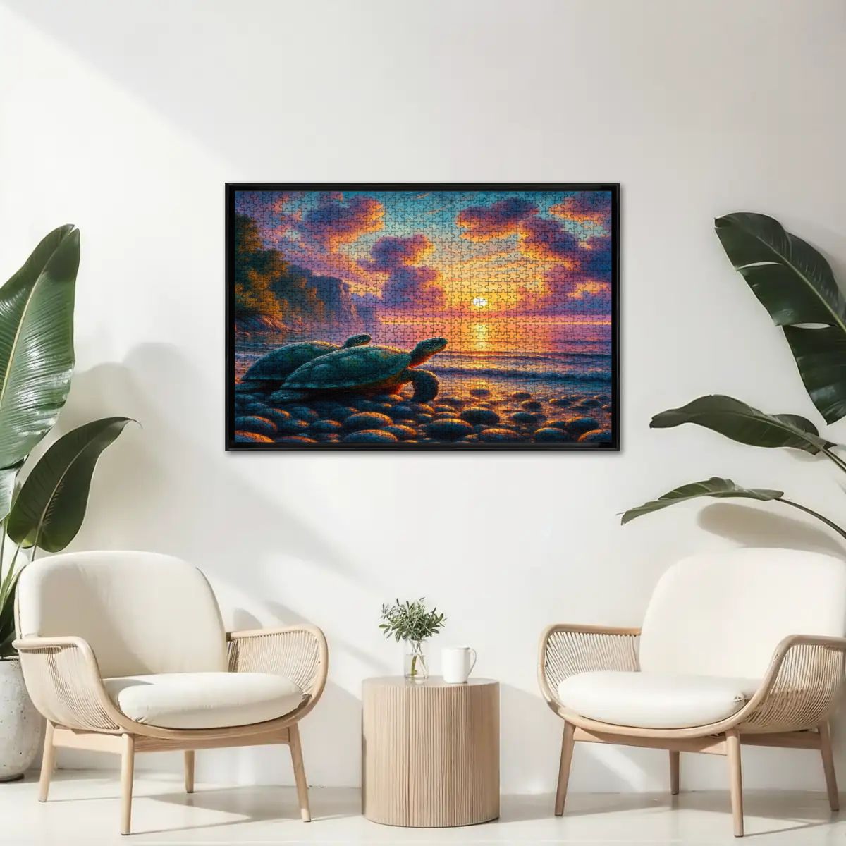 Turtles in the Sunset Wooden Jigsaw Puzzles 1000 pcs - Gregg Acini Adoree Designs - Jigsaw Puzzle
