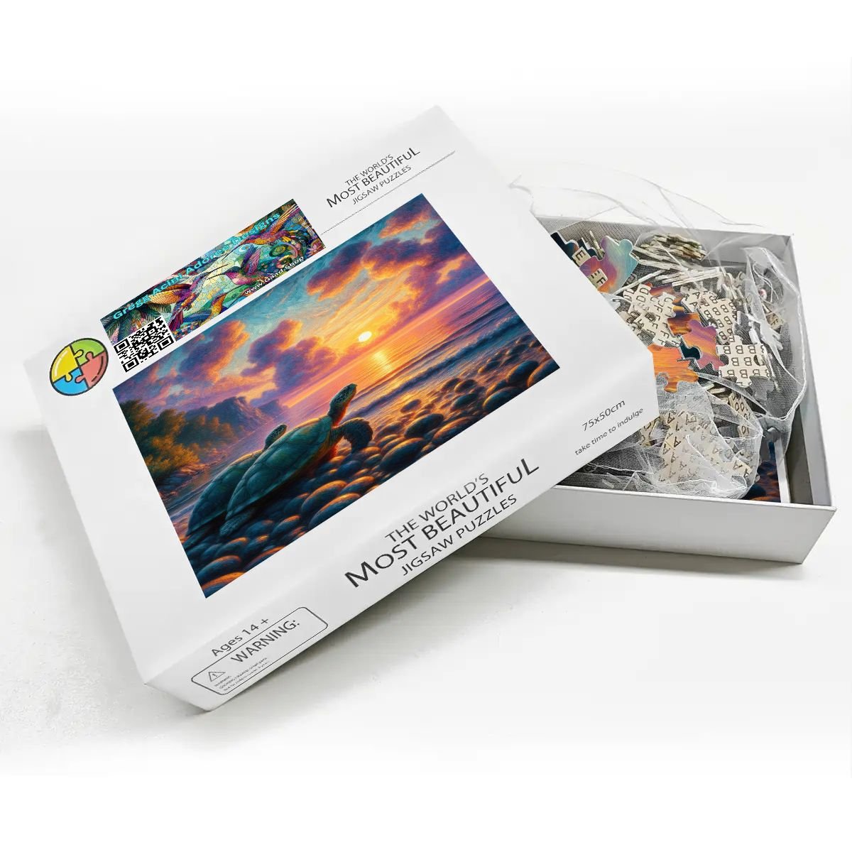 Turtles in the Sunset Wooden Jigsaw Puzzles 1000 pcs - Gregg Acini Adoree Designs - Jigsaw Puzzle