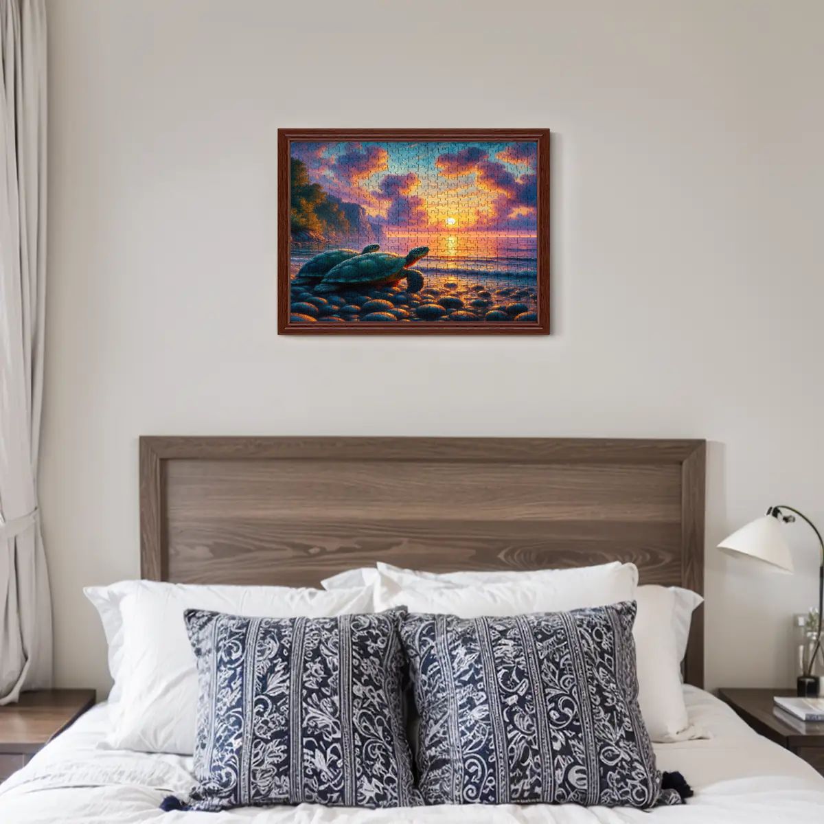 Turtles in the Sunset Wooden Jigsaw Puzzles 500 pcs - Gregg Acini Adoree Designs - Jigsaw Puzzle