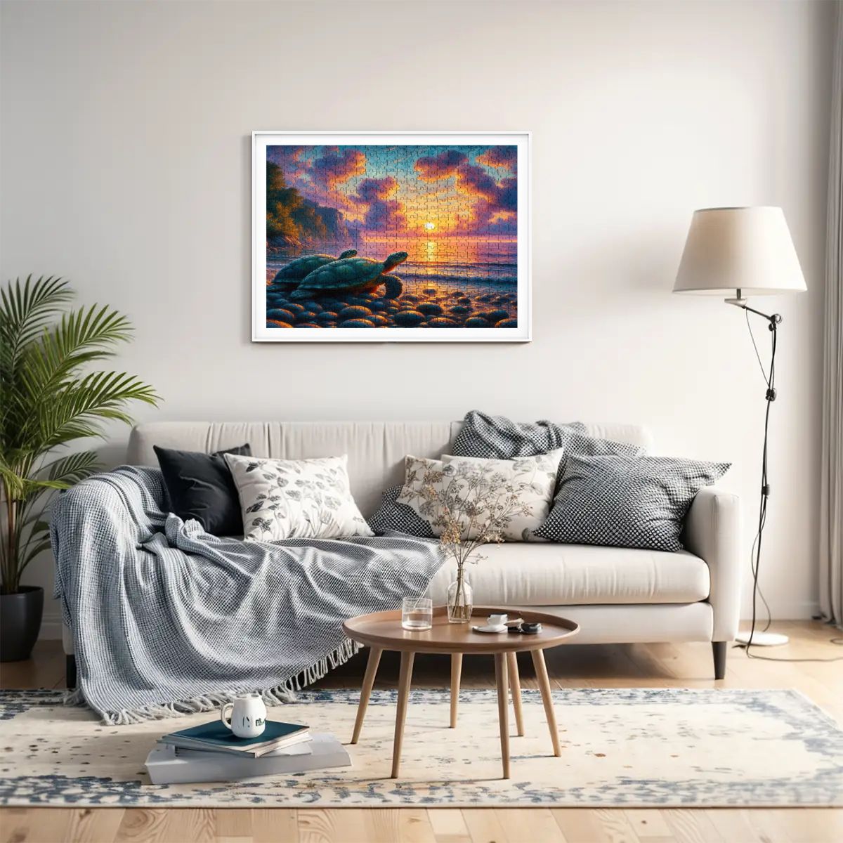 Turtles in the Sunset Wooden Jigsaw Puzzles 500 pcs - Gregg Acini Adoree Designs - Jigsaw Puzzle