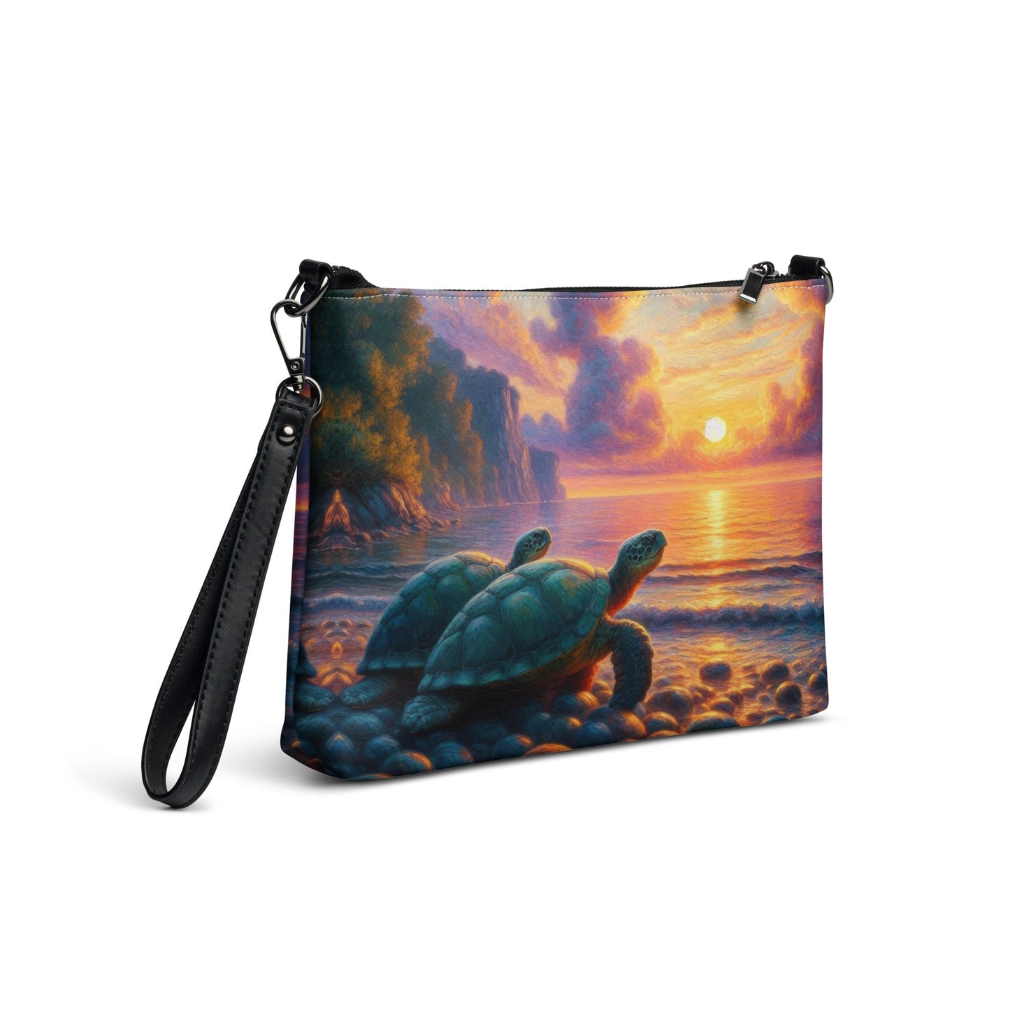 Two Turtles in the Sunset Crossbody bag - Gregg Acini Adoree Designs - Handbag