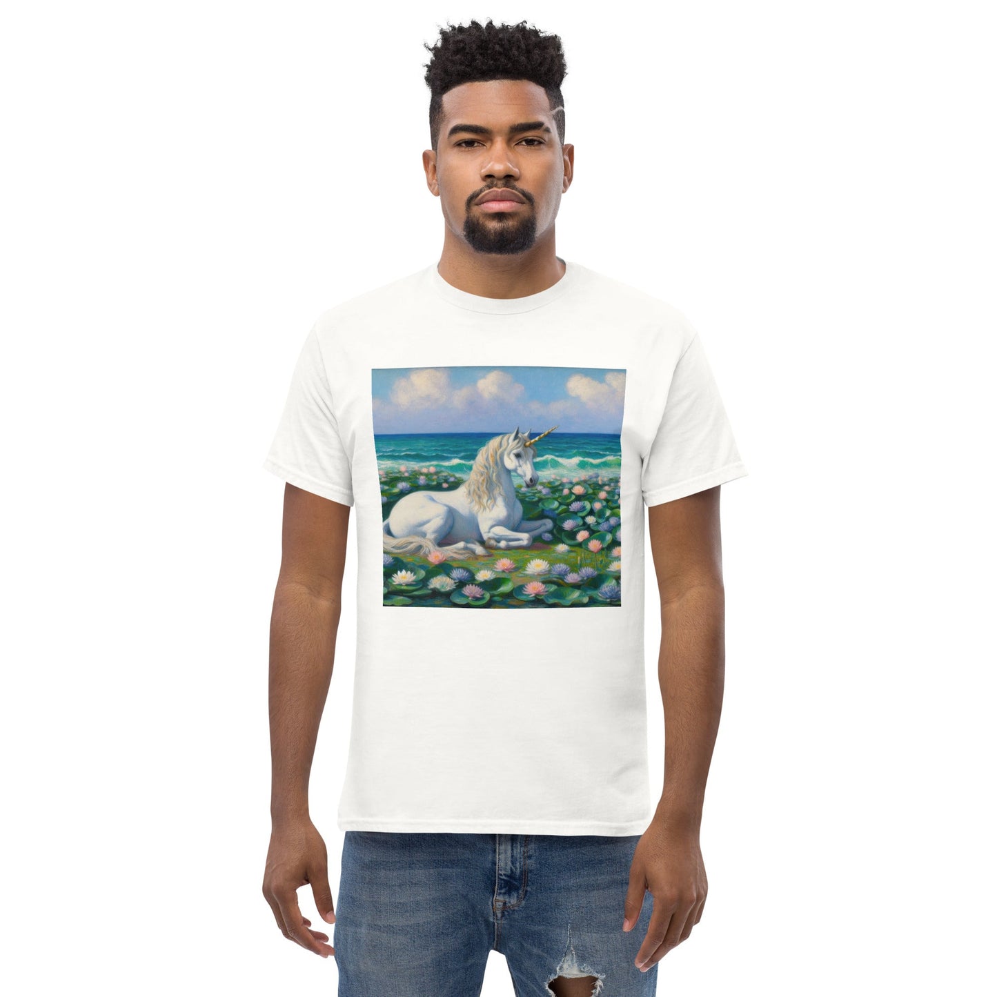 Unicorn by the Sea Unisex classic tee by Gregg Acini Adoree Designs - Gregg Acini Adoree Designs - Tee Shirt