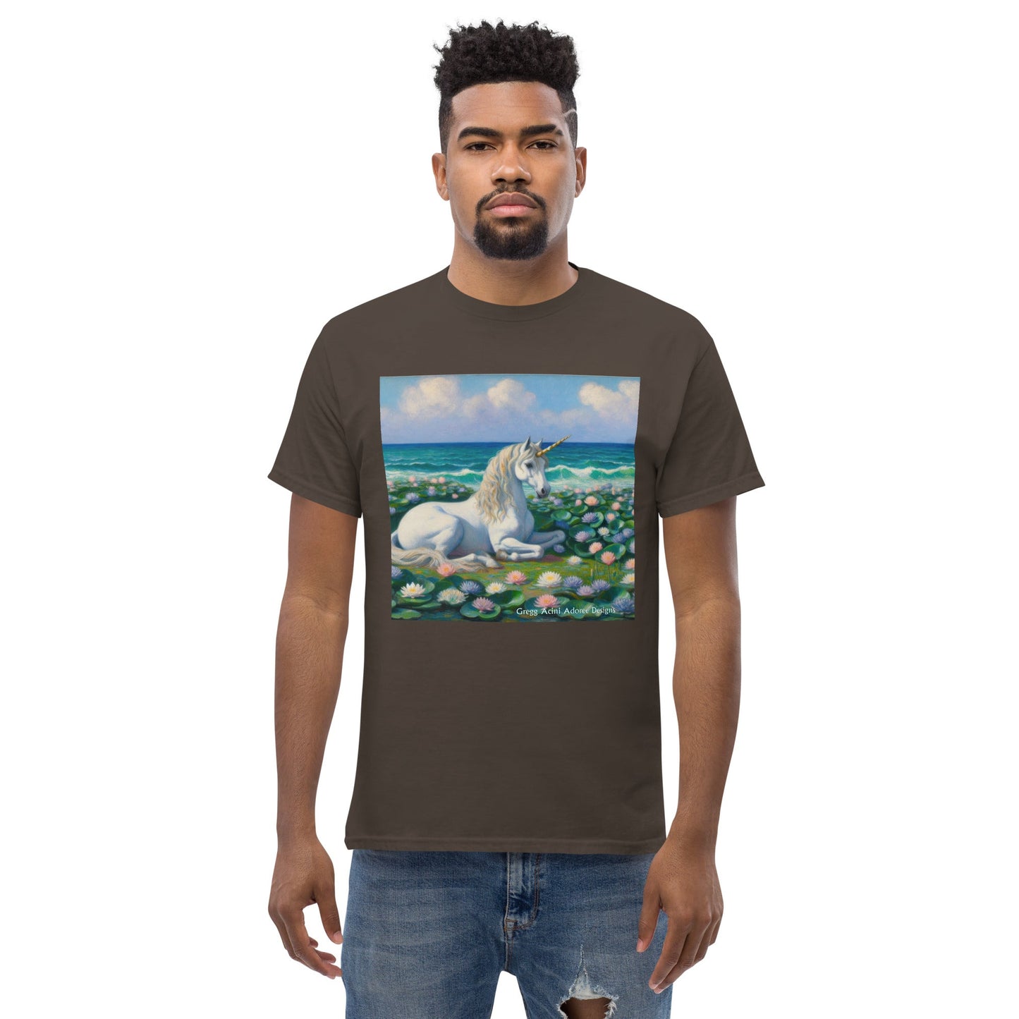Unicorn by the Sea Unisex classic tee by Gregg Acini Adoree Designs - Gregg Acini Adoree Designs - Tee Shirt
