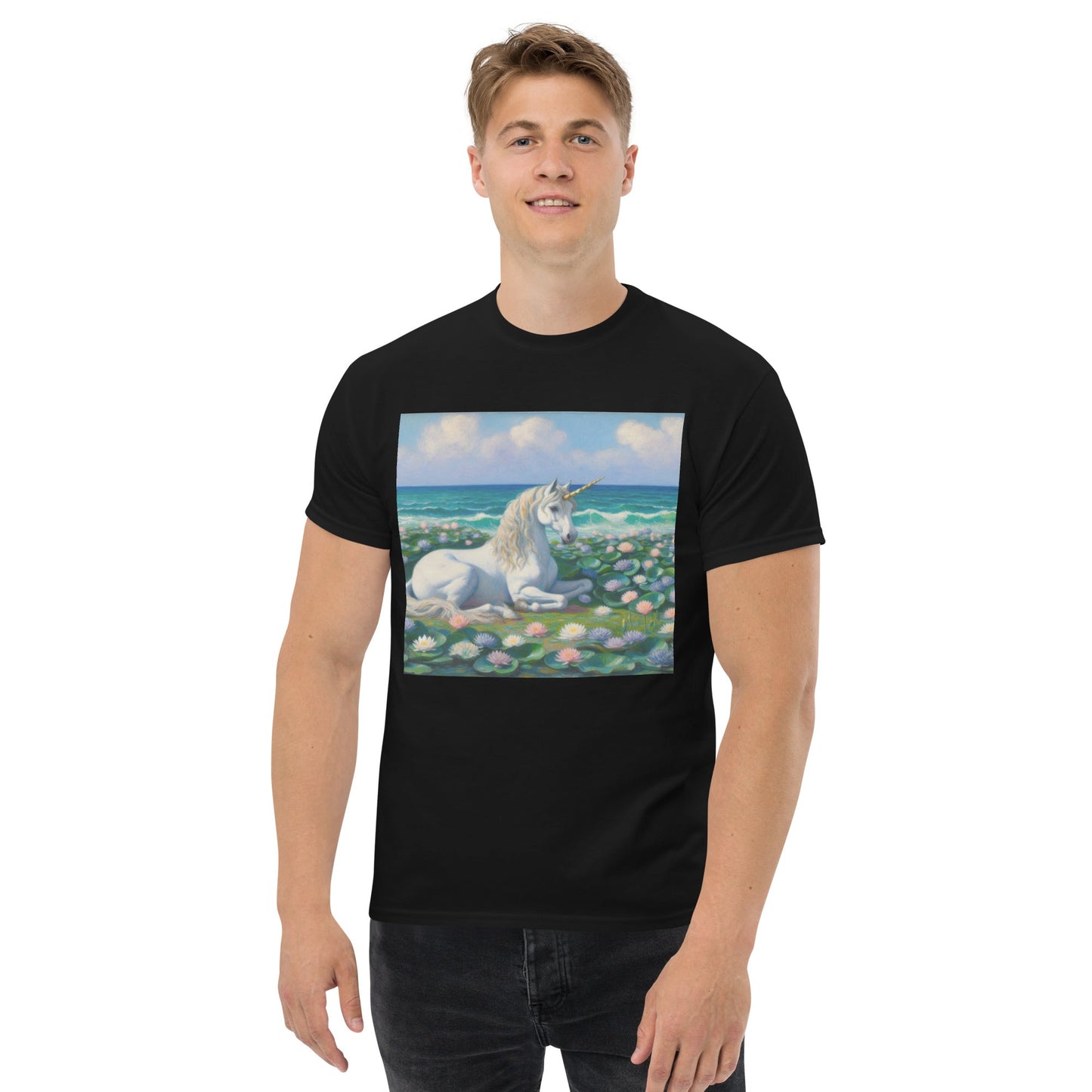 Unicorn by the Sea Unisex classic tee by Gregg Acini Adoree Designs - Gregg Acini Adoree Designs - Tee Shirt