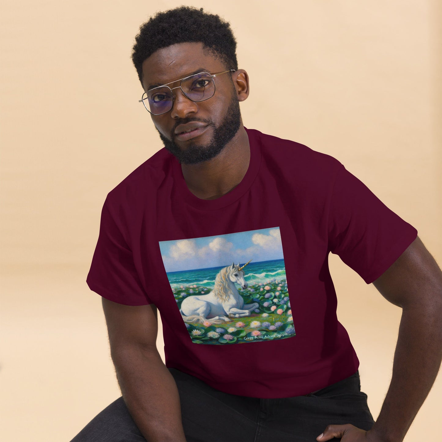 Unicorn by the Sea Unisex classic tee by Gregg Acini Adoree Designs - Gregg Acini Adoree Designs - Tee Shirt