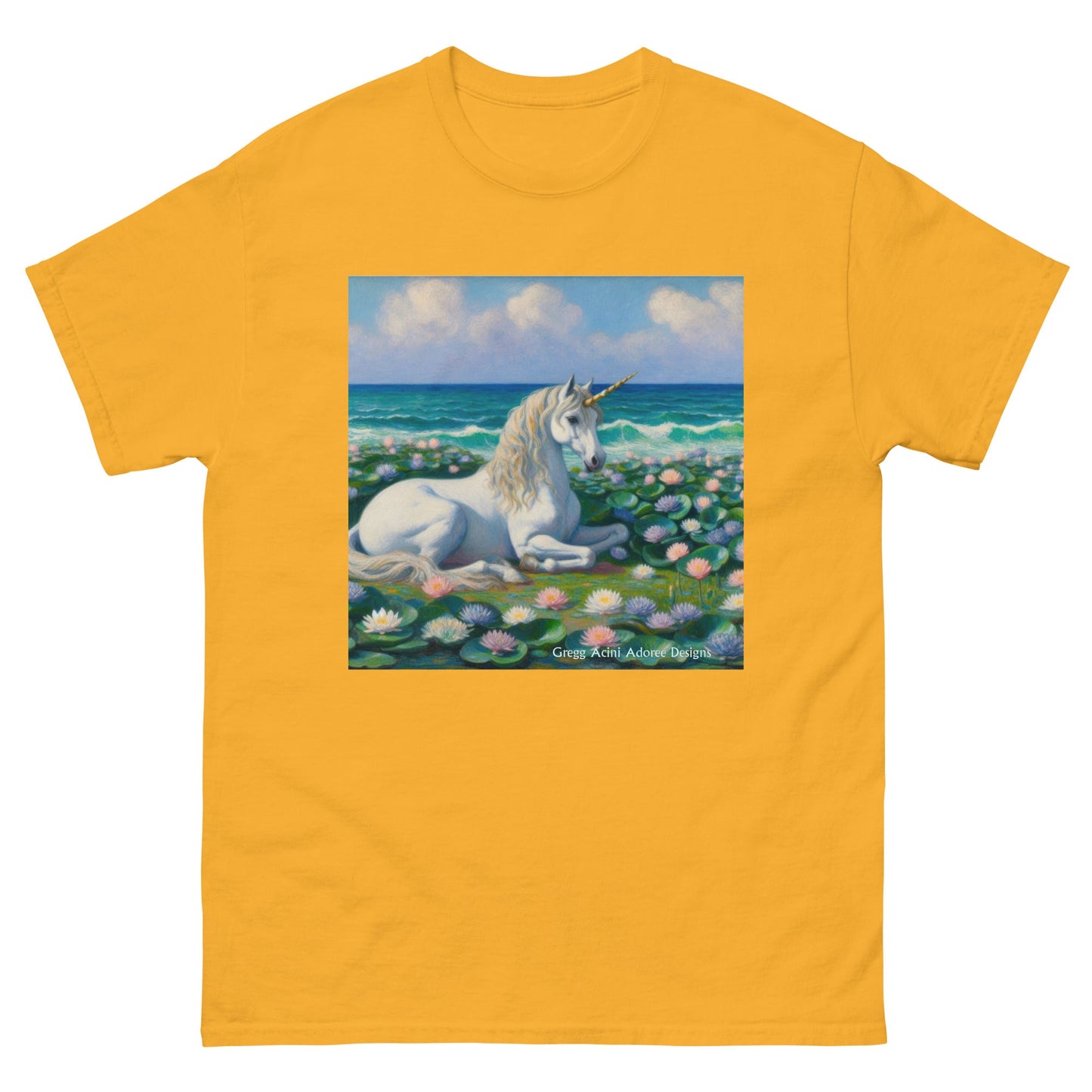 Unicorn by the Sea Unisex classic tee by Gregg Acini Adoree Designs - Gregg Acini Adoree Designs - Tee Shirt