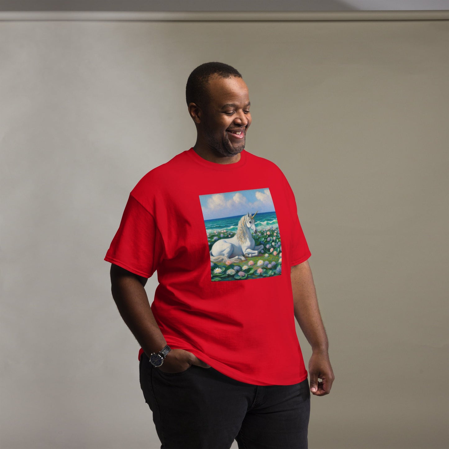 Unicorn by the Sea Unisex classic tee by Gregg Acini Adoree Designs - Gregg Acini Adoree Designs - Tee Shirt