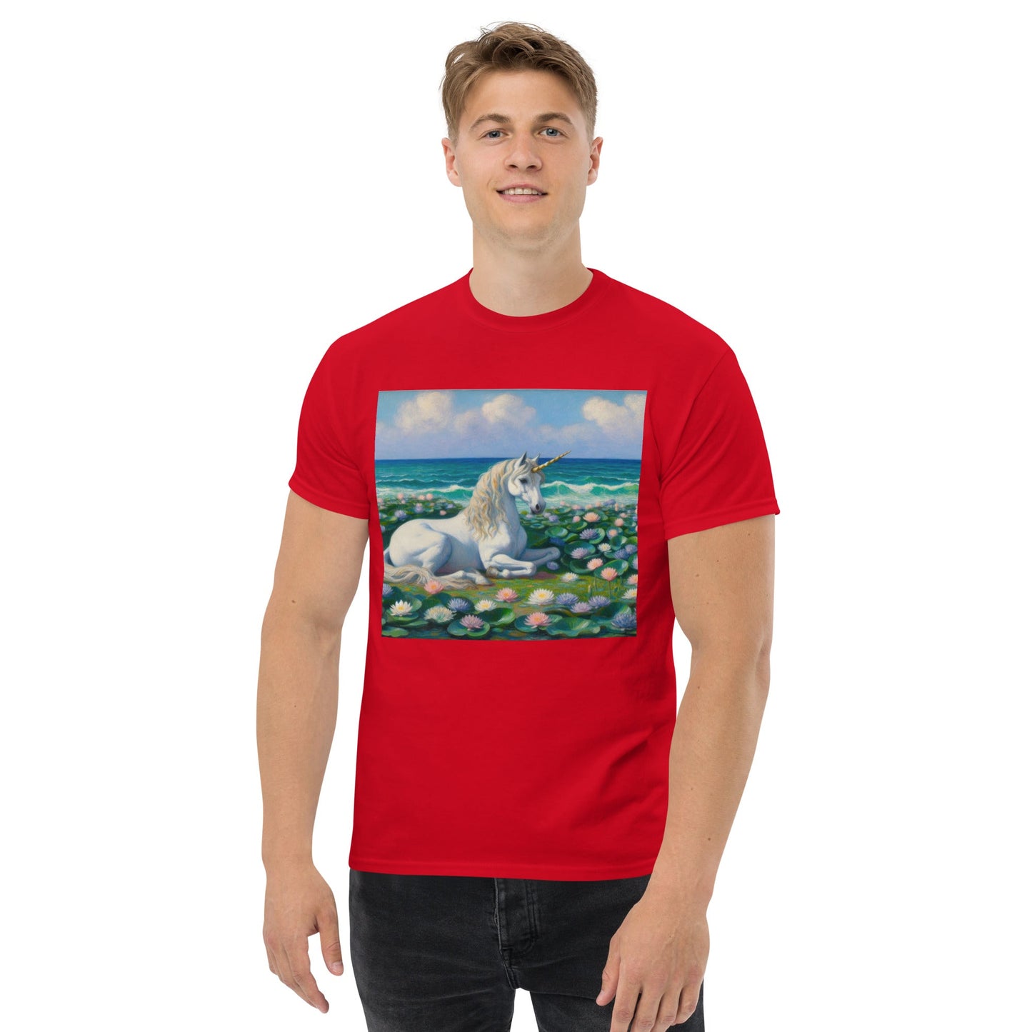 Unicorn by the Sea Unisex classic tee by Gregg Acini Adoree Designs - Gregg Acini Adoree Designs - Tee Shirt