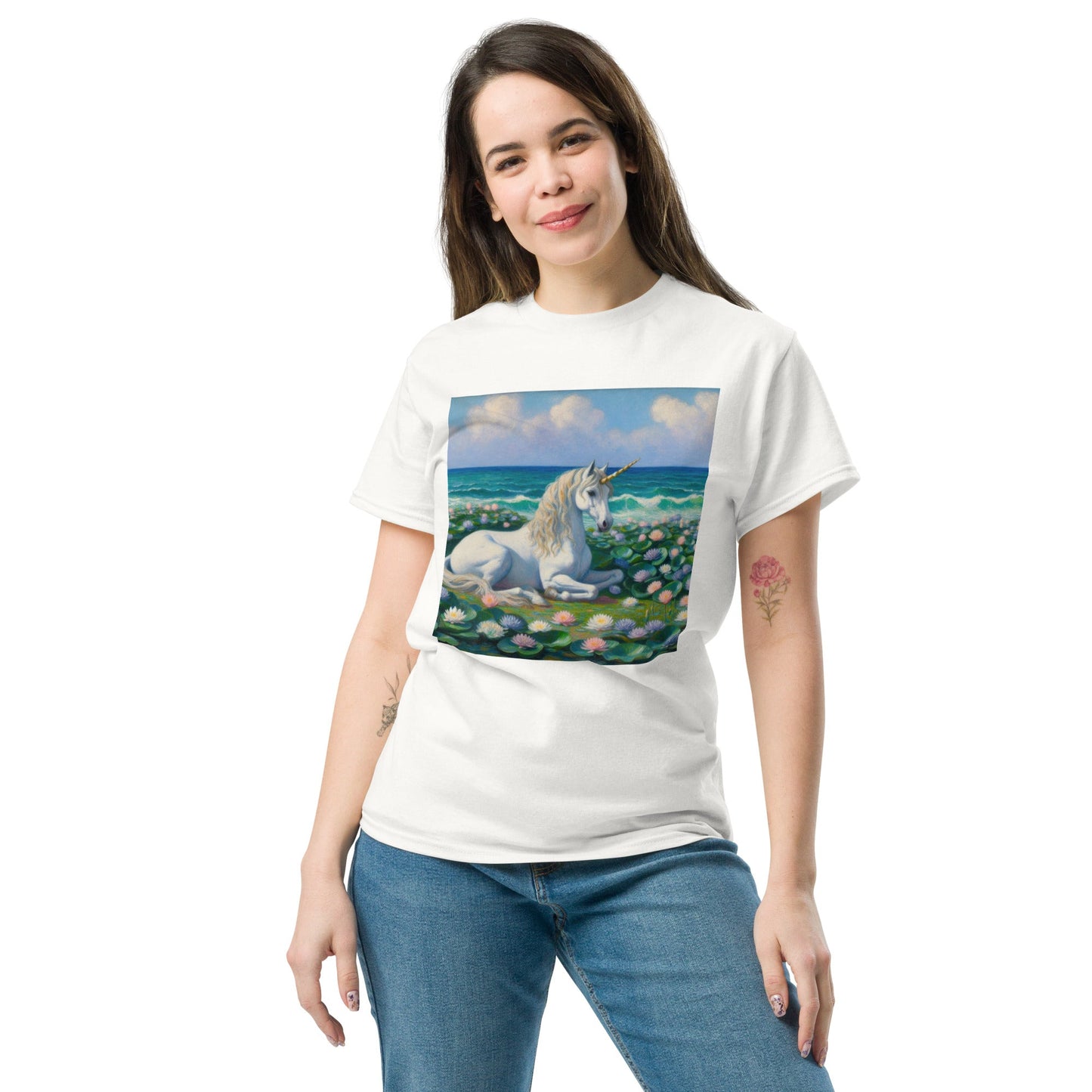 Unicorn by the Sea Unisex classic tee by Gregg Acini Adoree Designs - Gregg Acini Adoree Designs - Tee Shirt