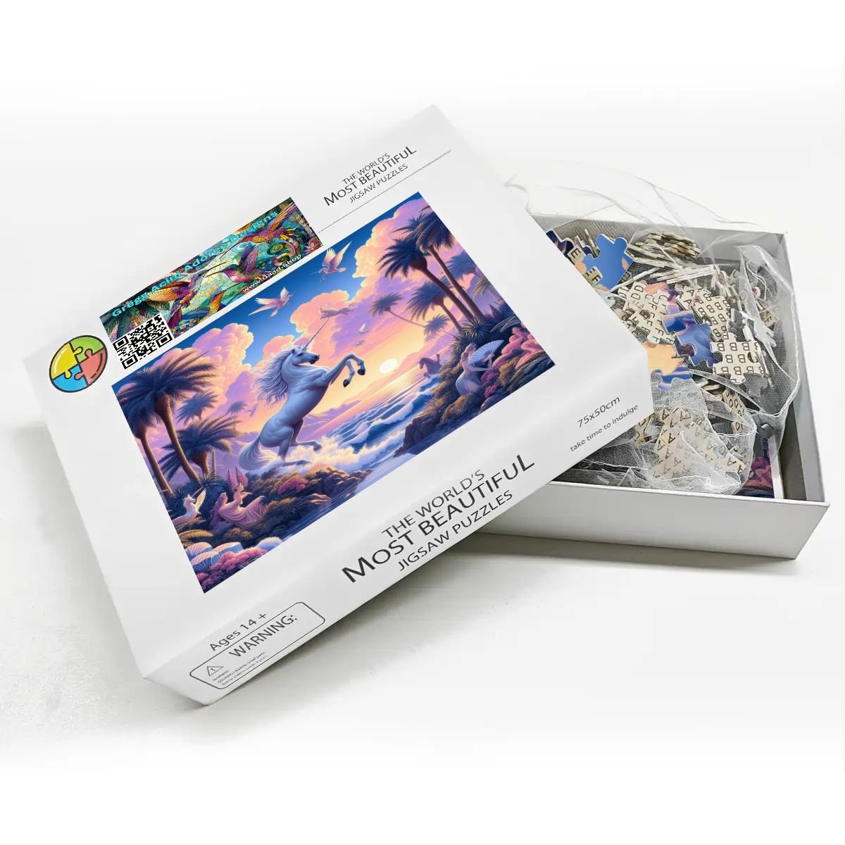 Unicorn Fantasy Wooden Jigsaw Puzzles 1000 pcs (Horizontal) - Gregg Acini Adoree Designs - Jigsaw Puzzle