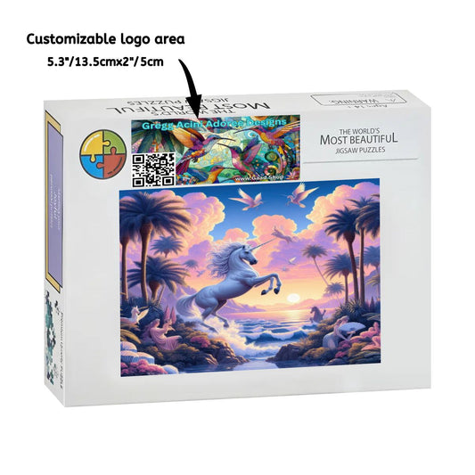 Unicorn Fantasy Wooden Jigsaw Puzzles 1000 pcs (Horizontal) - Gregg Acini Adoree Designs - Jigsaw Puzzle