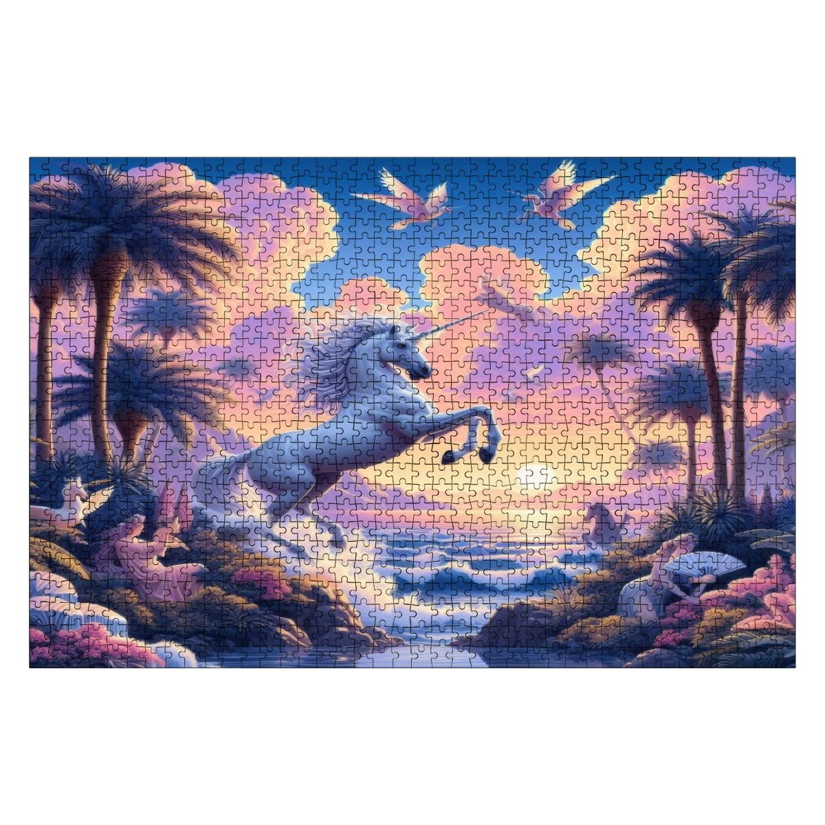 Unicorn Fantasy Wooden Jigsaw Puzzles 1000 pcs (Horizontal) - Gregg Acini Adoree Designs - Jigsaw Puzzle