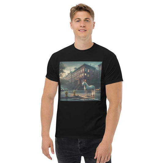 Unicorn in the City Unisex classic tee by Gregg Acini Adoree Designs - Gregg Acini Adoree Designs - Tee Shirt