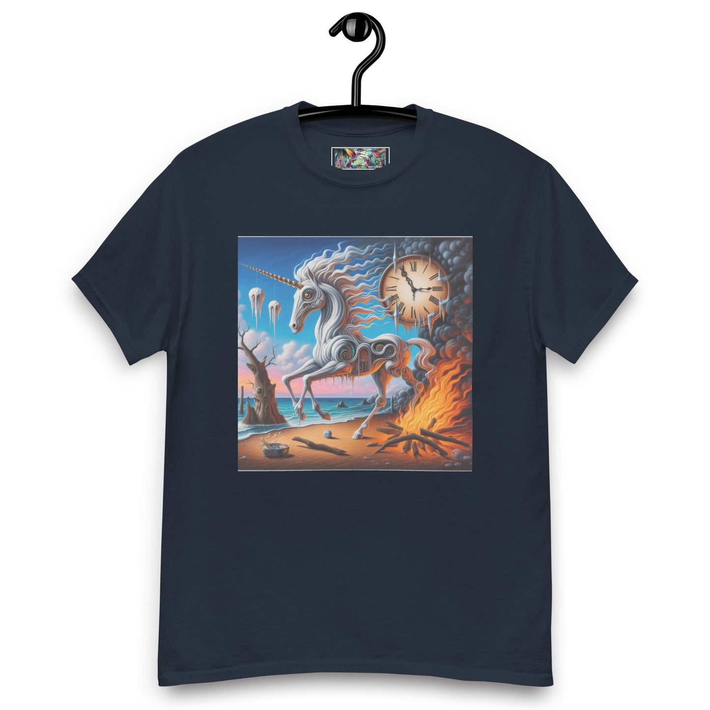 Unicorn in the style of Dali Unisex classic tee by Gregg Acini Adoree Designs - Gregg Acini Adoree Designs - Tee Shirt