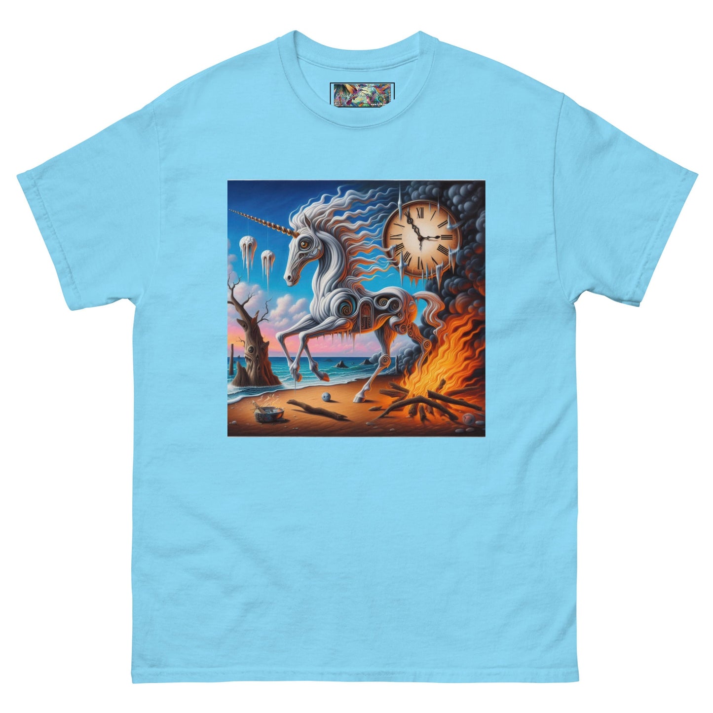 Unicorn in the style of Dali Unisex classic tee by Gregg Acini Adoree Designs - Gregg Acini Adoree Designs - Tee Shirt