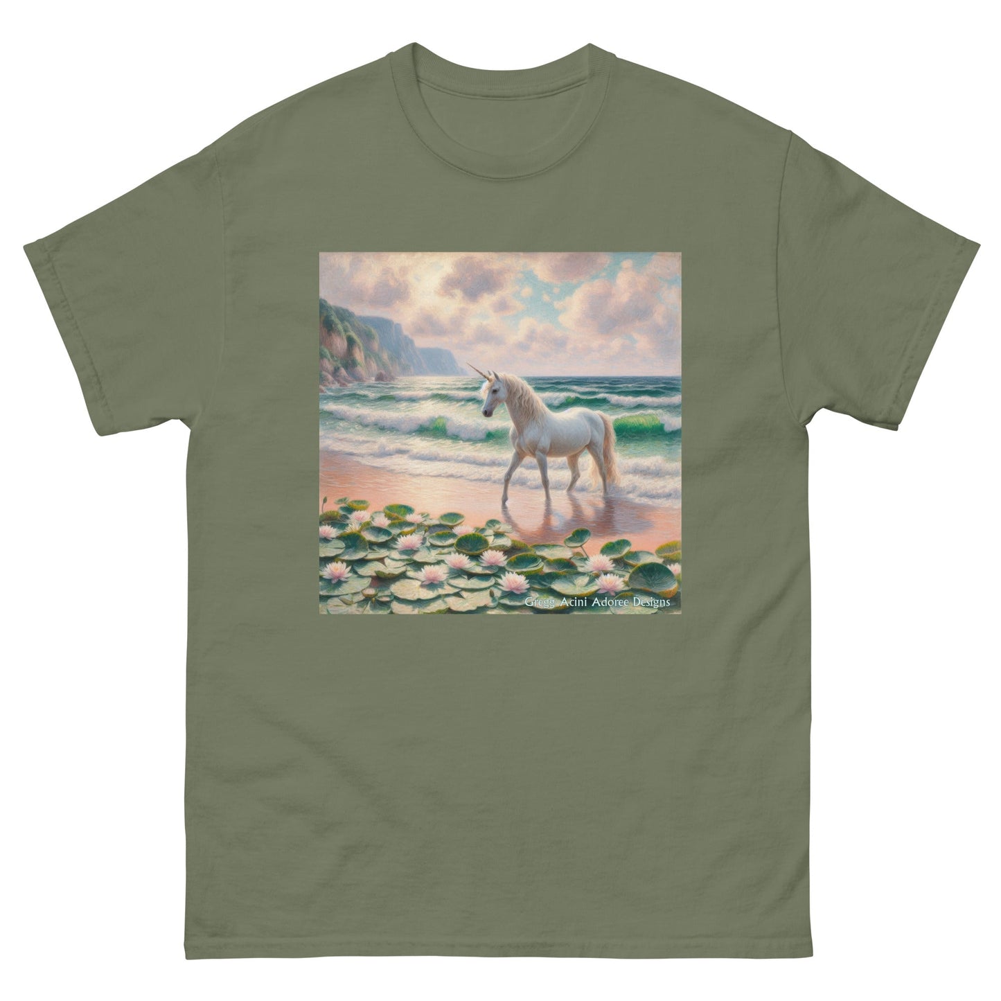Unicorn near the Ocean Unisex classic tee by Gregg Acini Adoree Designs - Gregg Acini Adoree Designs - Tank Top