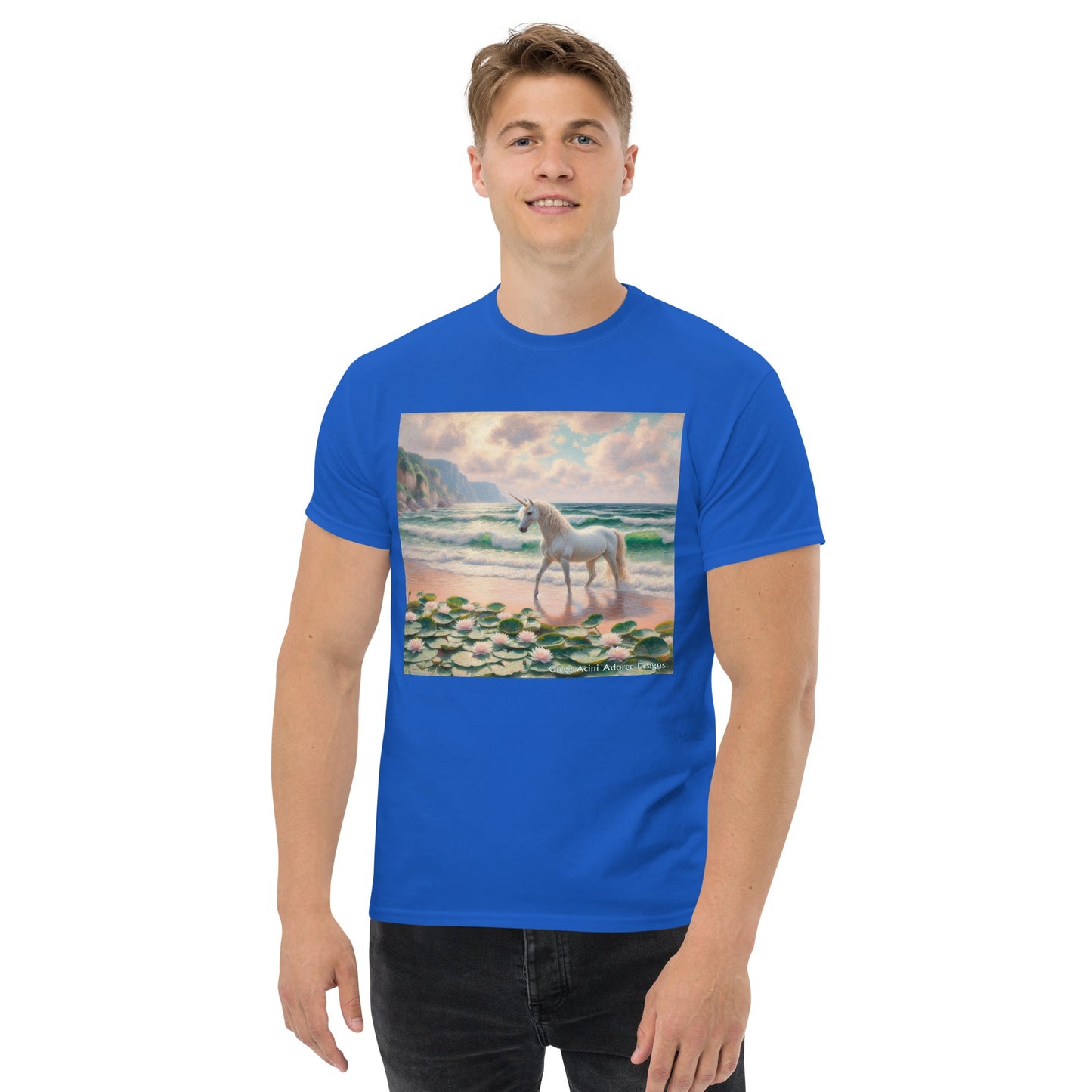 Unicorn near the Ocean Unisex classic tee by Gregg Acini Adoree Designs - Gregg Acini Adoree Designs - Tank Top