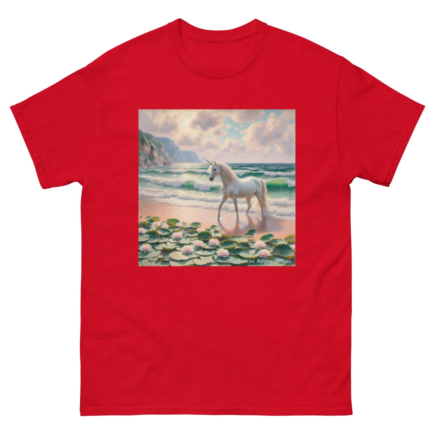 Unicorn near the Ocean Unisex classic tee by Gregg Acini Adoree Designs - Gregg Acini Adoree Designs - Tank Top