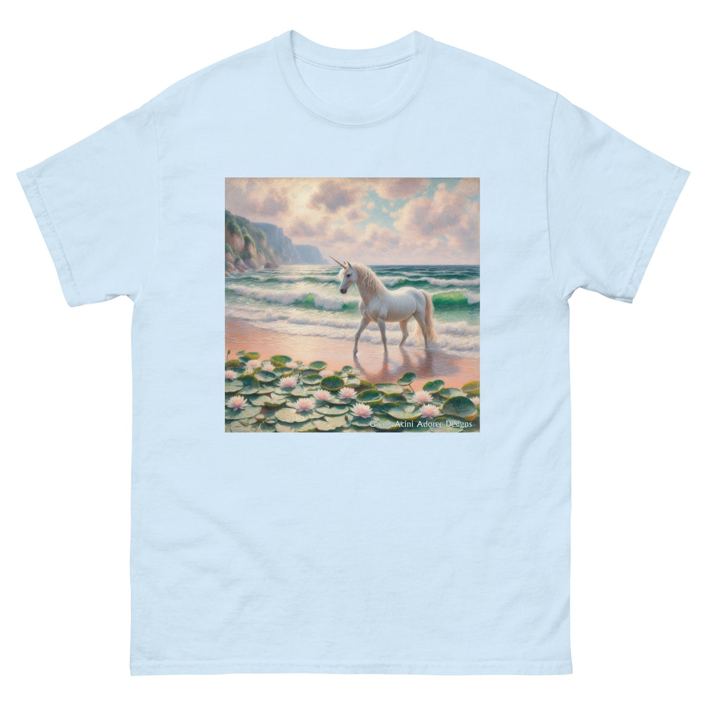 Unicorn near the Ocean Unisex classic tee by Gregg Acini Adoree Designs - Gregg Acini Adoree Designs - Tank Top