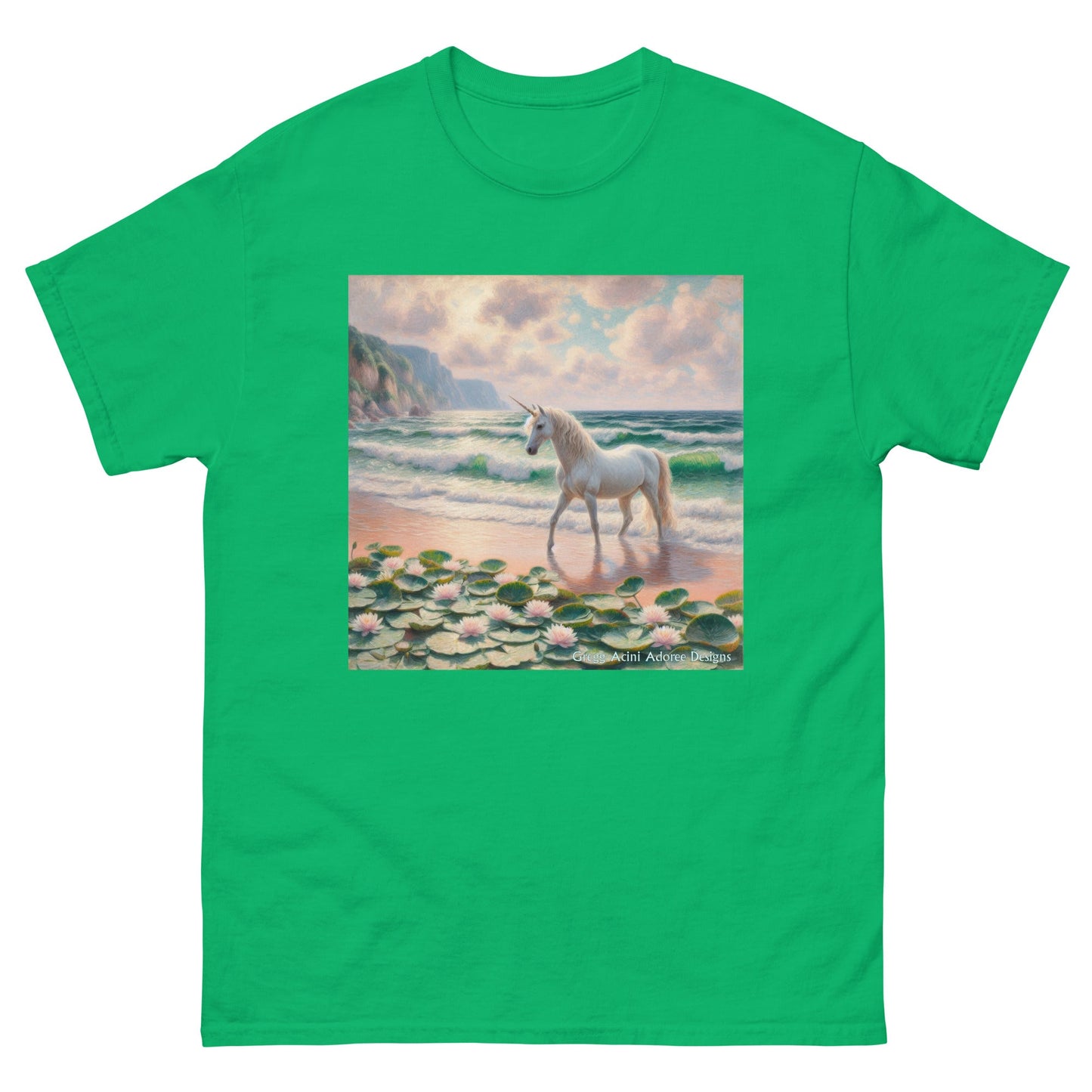 Unicorn near the Ocean Unisex classic tee by Gregg Acini Adoree Designs - Gregg Acini Adoree Designs - Tank Top