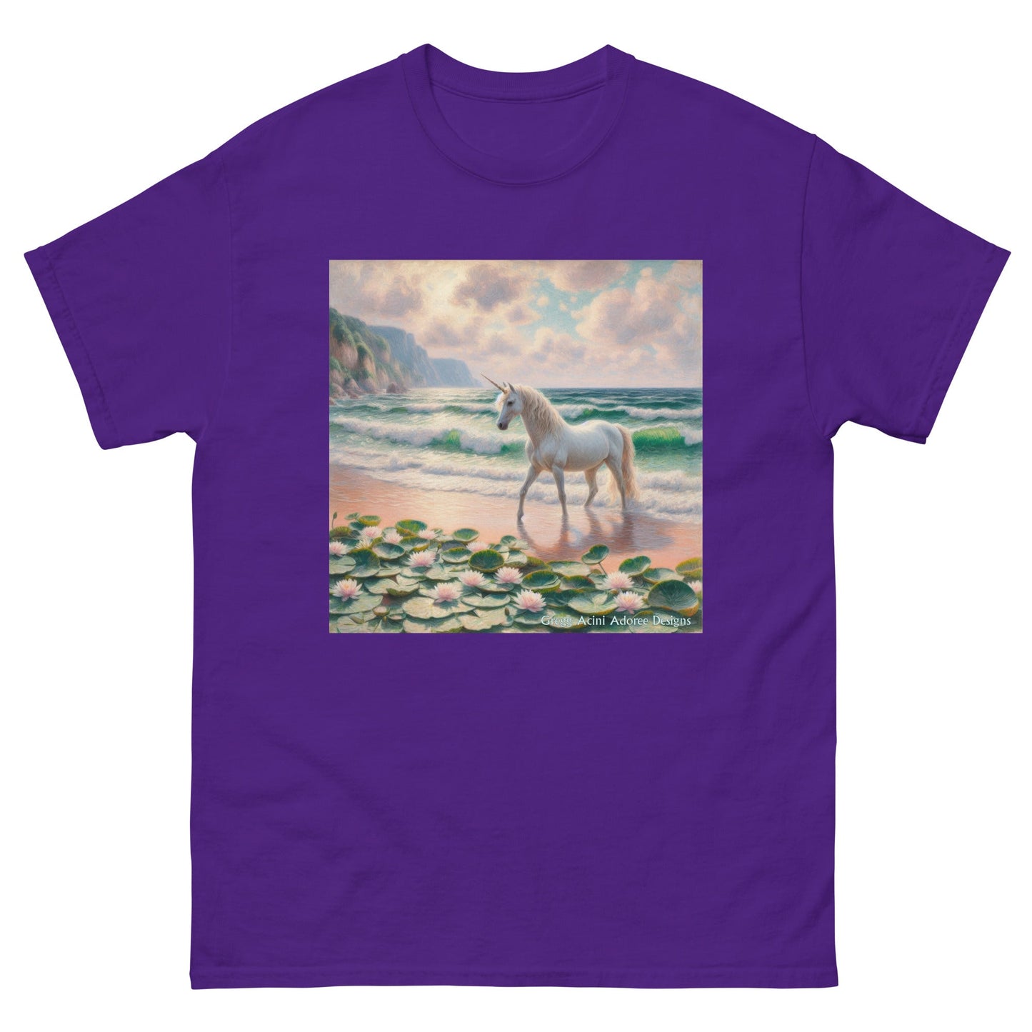 Unicorn near the Ocean Unisex classic tee by Gregg Acini Adoree Designs - Gregg Acini Adoree Designs - Tank Top