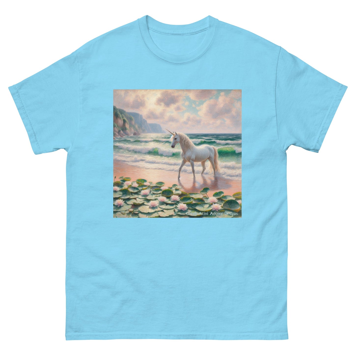 Unicorn near the Ocean Unisex classic tee by Gregg Acini Adoree Designs - Gregg Acini Adoree Designs - Tank Top