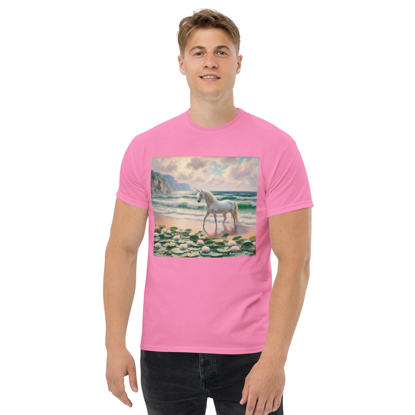 Unicorn near the Ocean Unisex classic tee by Gregg Acini Adoree Designs - Gregg Acini Adoree Designs - Tank Top