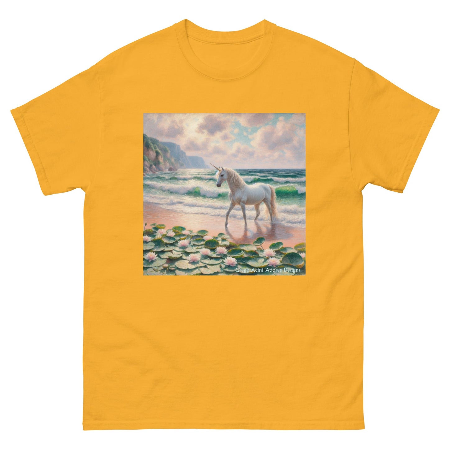Unicorn near the Ocean Unisex classic tee by Gregg Acini Adoree Designs - Gregg Acini Adoree Designs - Tank Top