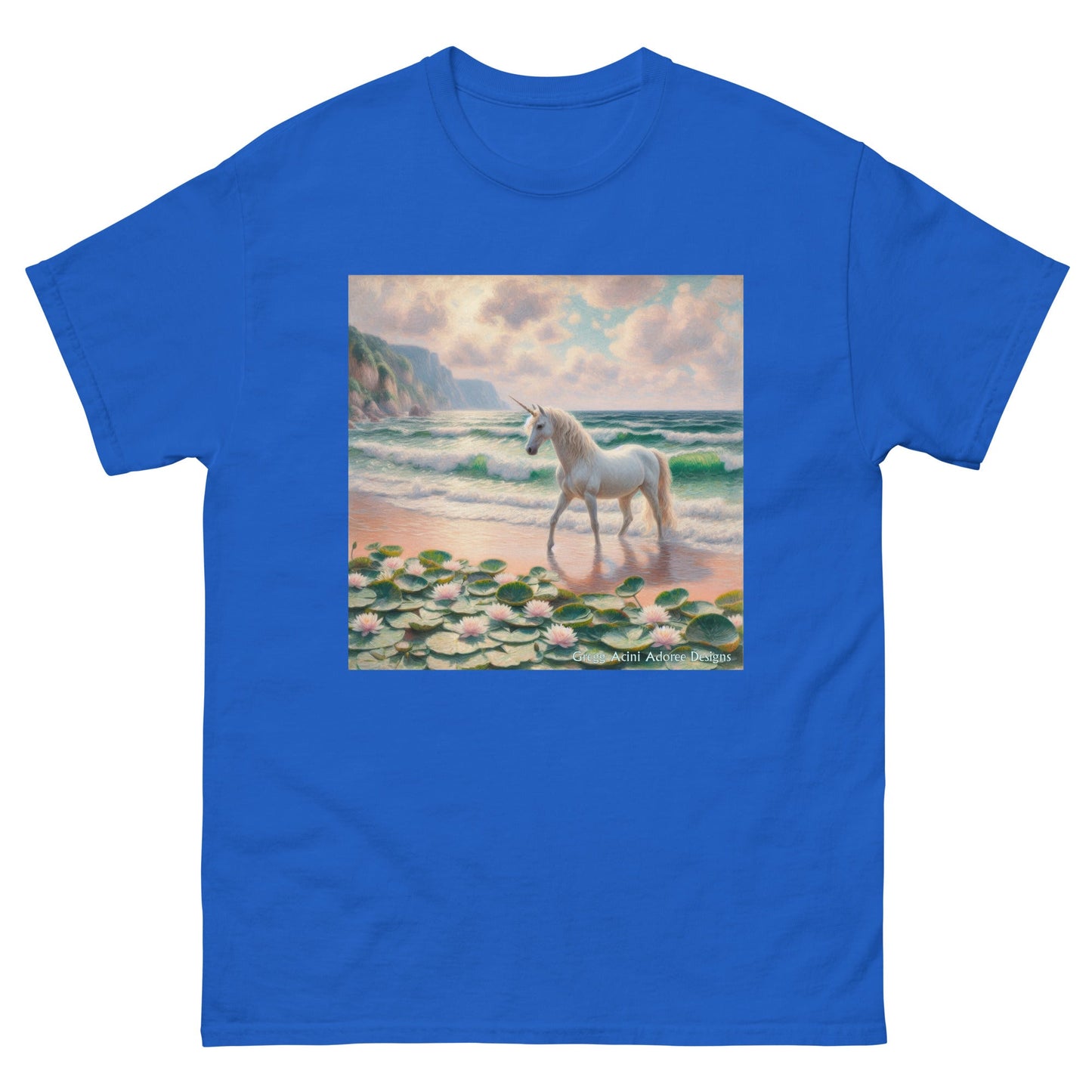 Unicorn near the Ocean Unisex classic tee by Gregg Acini Adoree Designs - Gregg Acini Adoree Designs - Tank Top