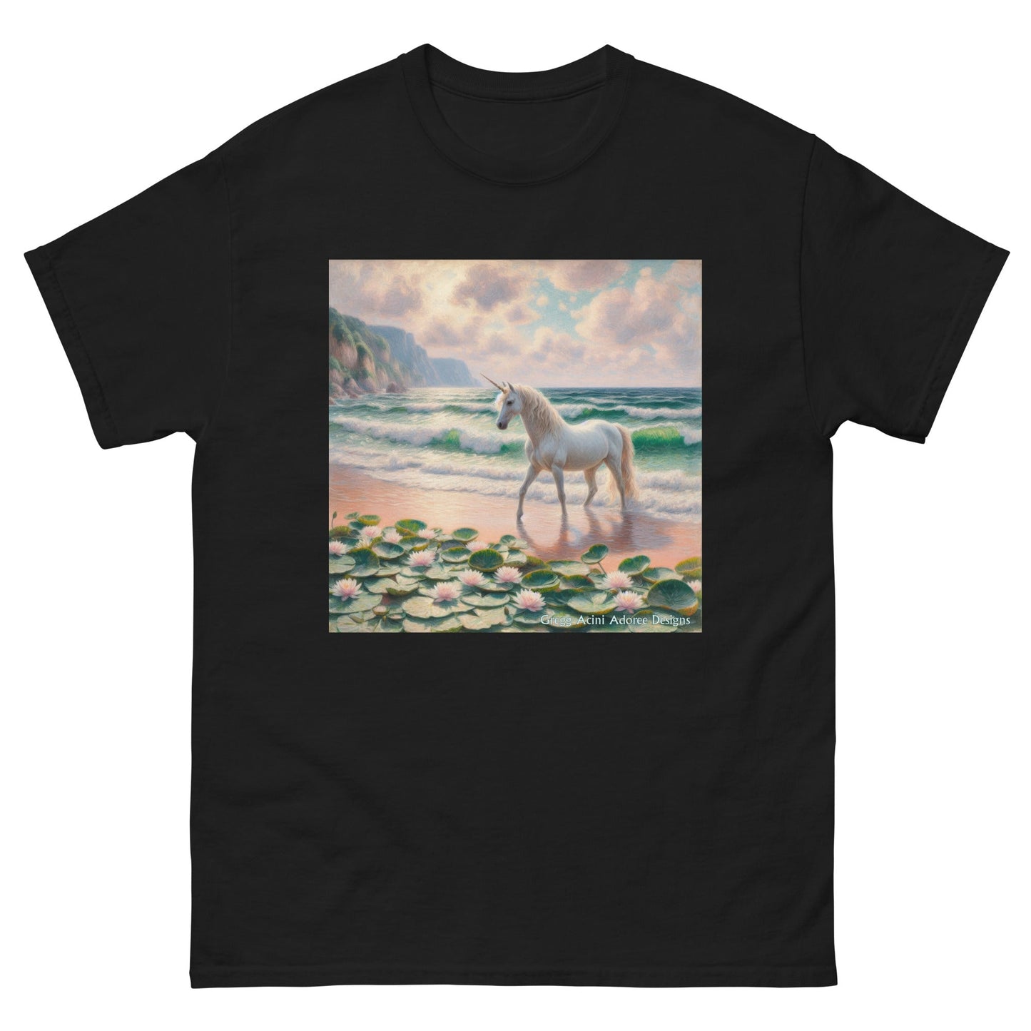 Unicorn near the Ocean Unisex classic tee by Gregg Acini Adoree Designs - Gregg Acini Adoree Designs - Tank Top